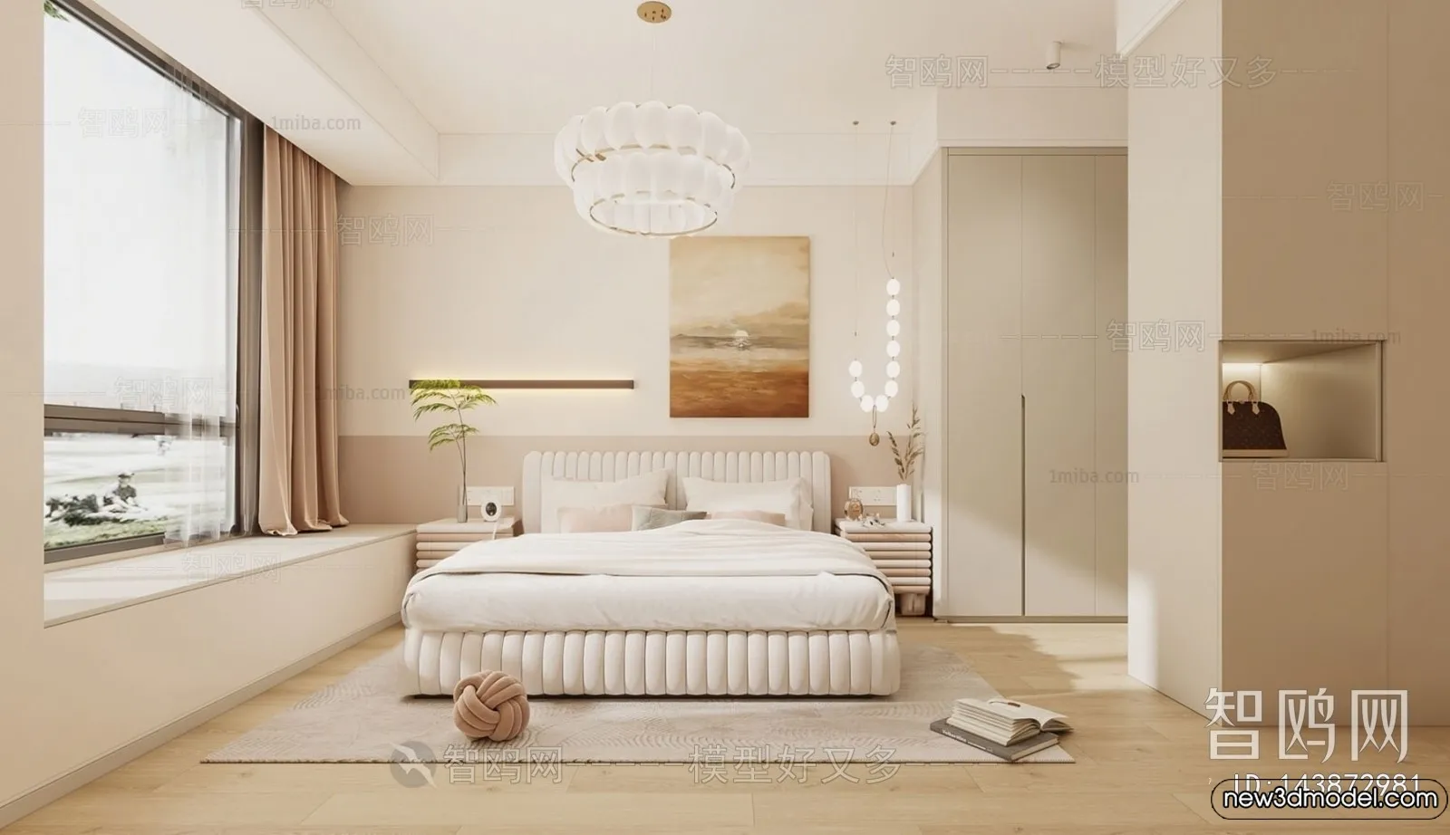 Bedroom – 3D Interior Scenes – Modern Style – 3D Models – 102