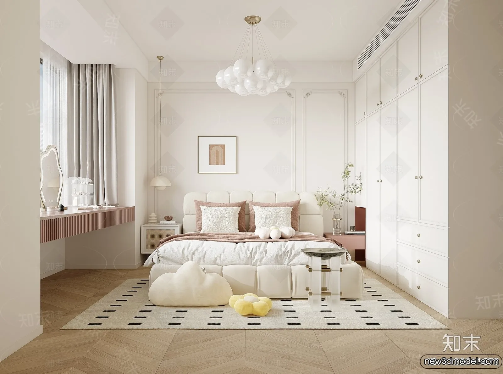 Bedroom – 3D Interior Scenes – Modern Style – 3D Models – 104