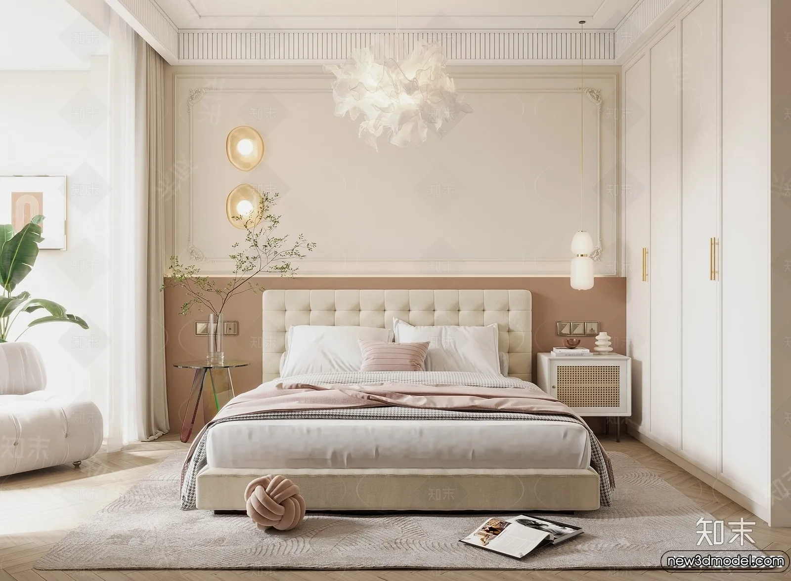 Bedroom – 3D Interior Scenes – Modern Style – 3D Models – 106