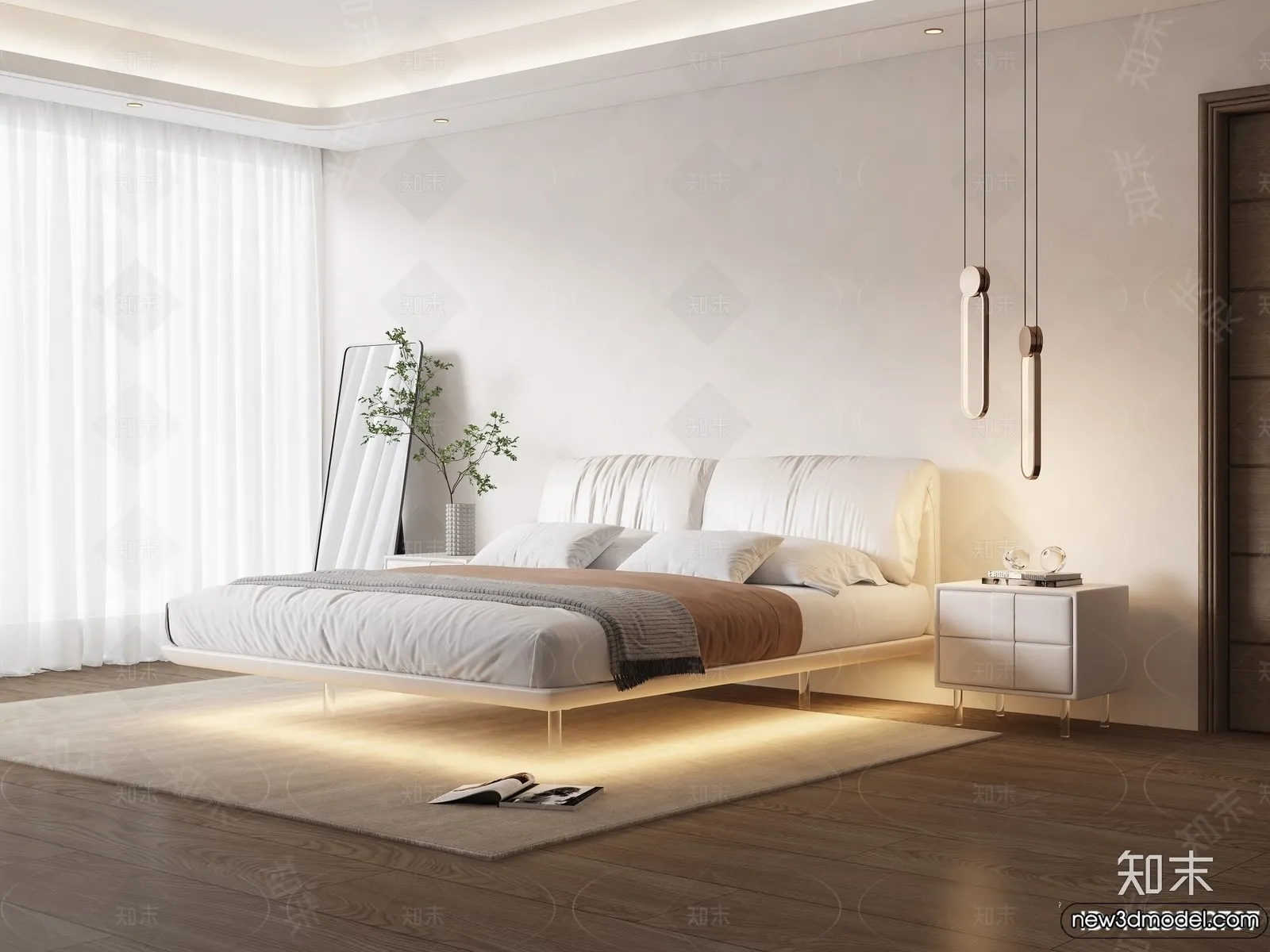 Bedroom – 3D Interior Scenes – Modern Style – 3D Models – 108