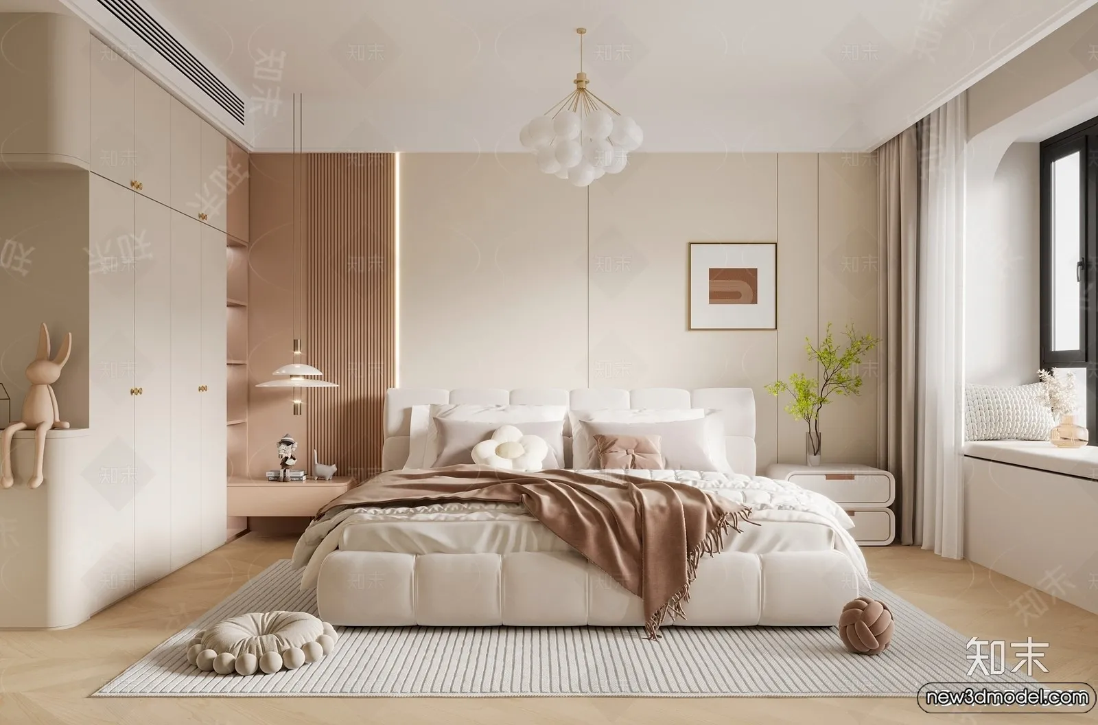 Bedroom – 3D Interior Scenes – Modern Style – 3D Models – 110