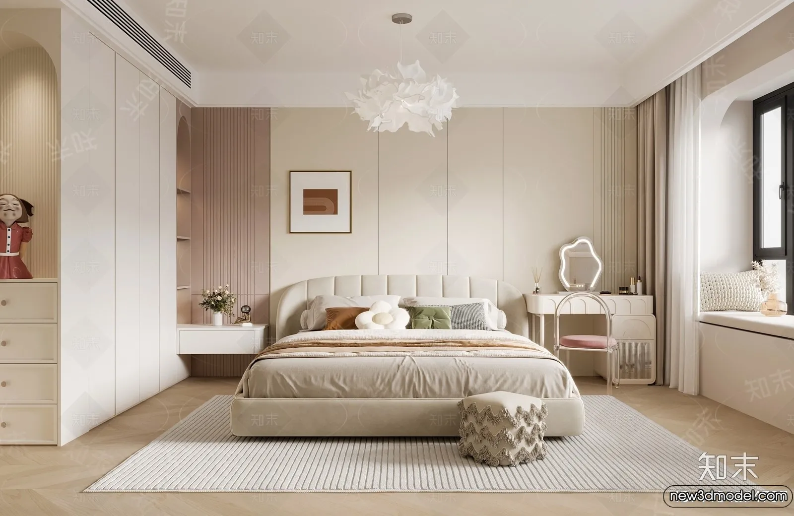 Bedroom – 3D Interior Scenes – Modern Style – 3D Models – 117