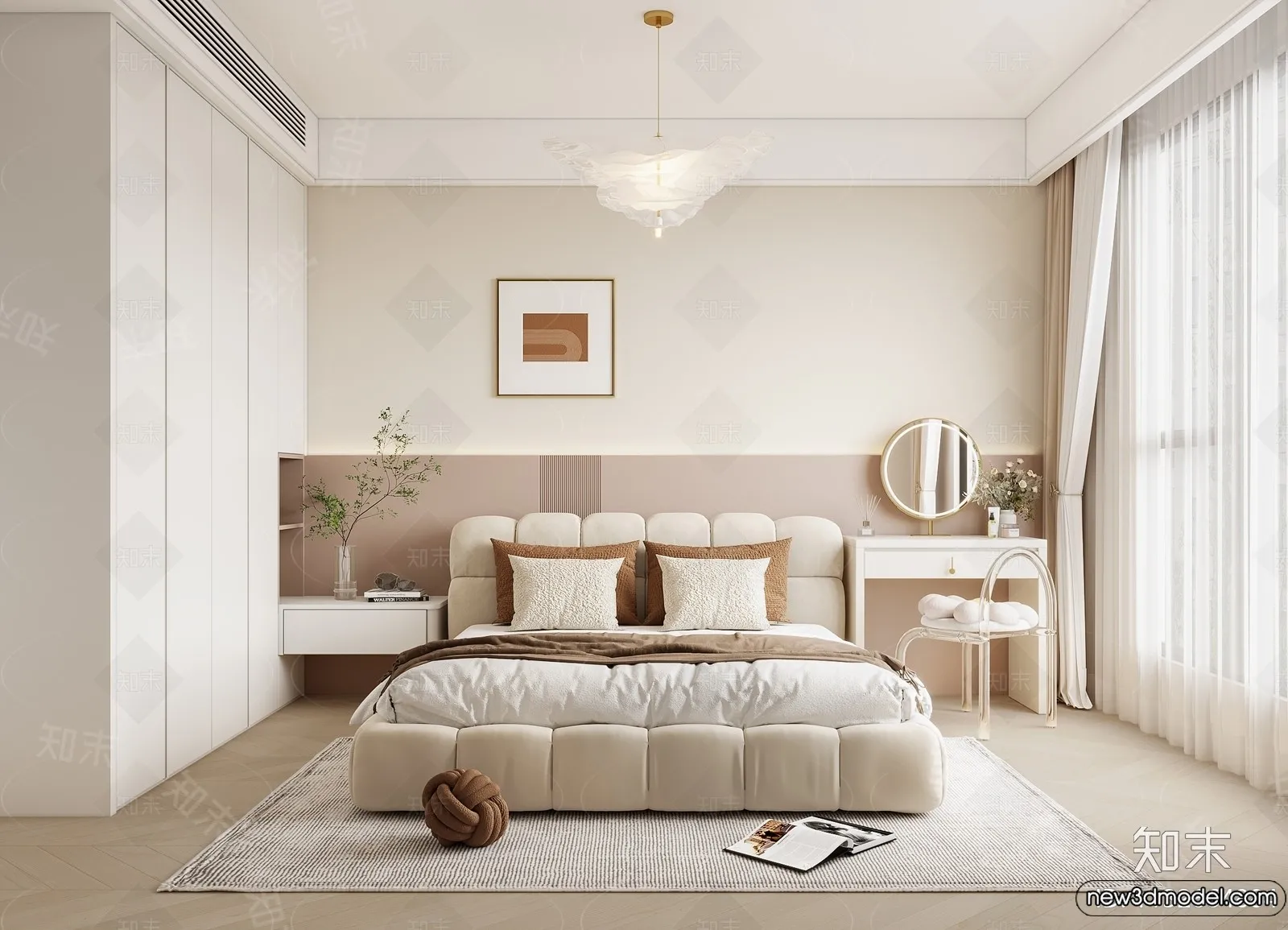 Bedroom – 3D Interior Scenes – Modern Style – 3D Models – 119