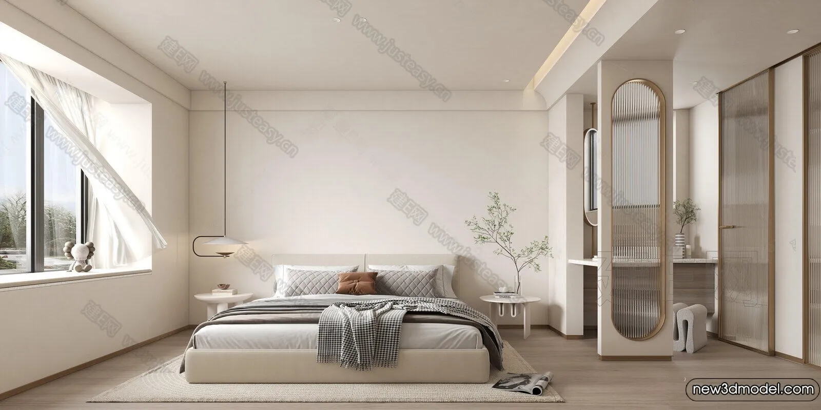 Bedroom – 3D Interior Scenes – Modern Style – 3D Models – 123