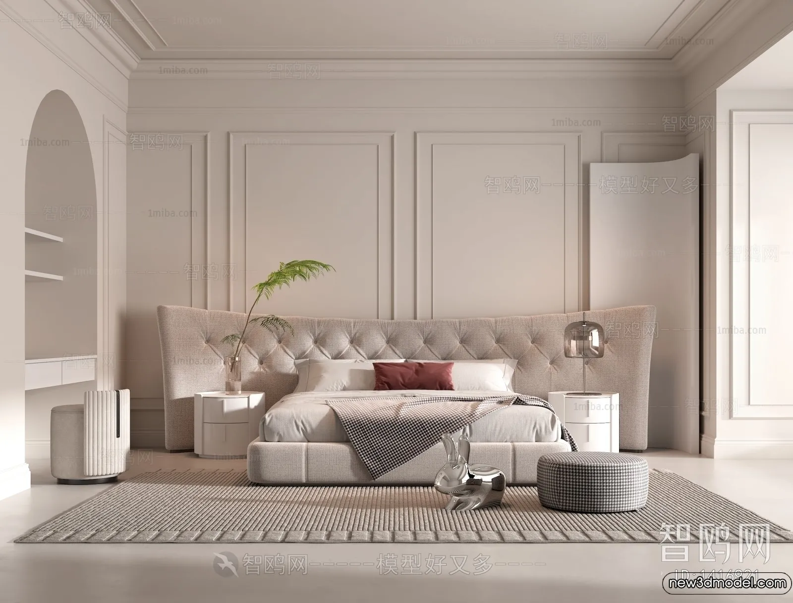 Bedroom – 3D Interior Scenes – Modern Style – 3D Models – 126