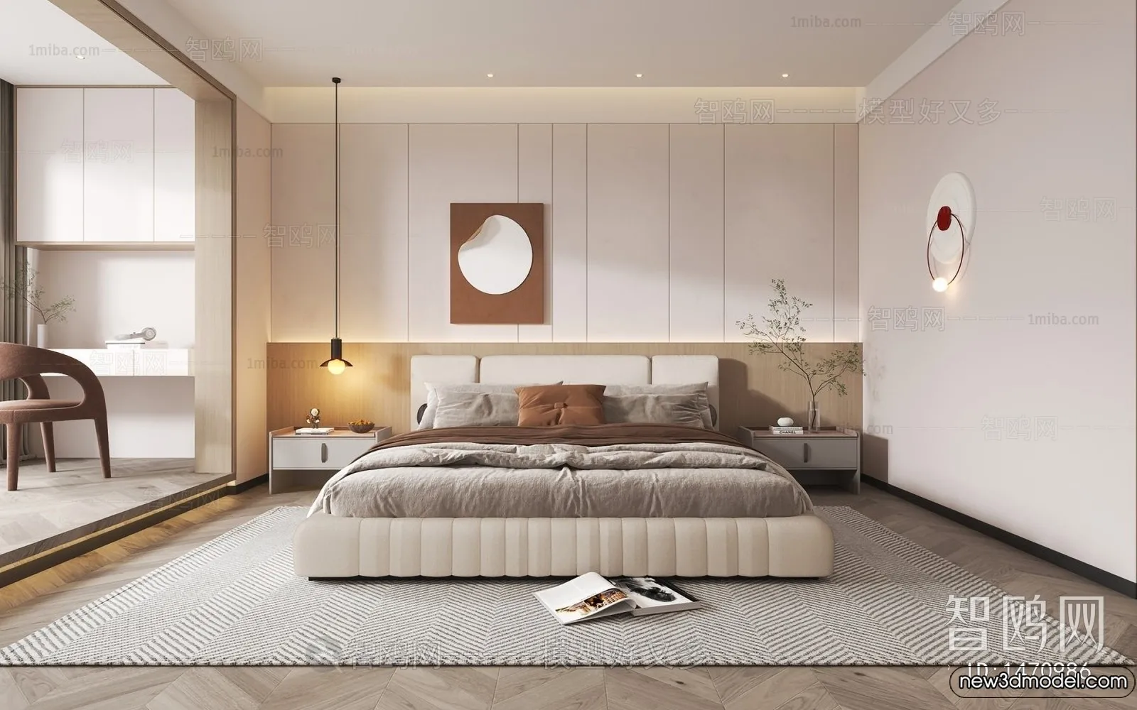 Bedroom – 3D Interior Scenes – Modern Style – 3D Models – 127