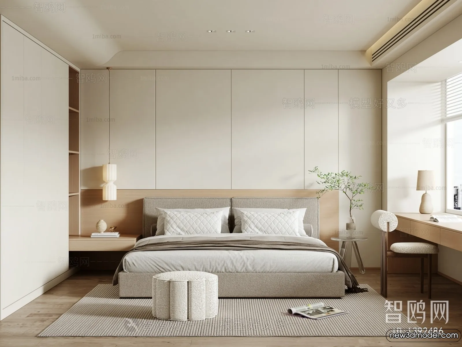 Bedroom – 3D Interior Scenes – Modern Style – 3D Models – 131