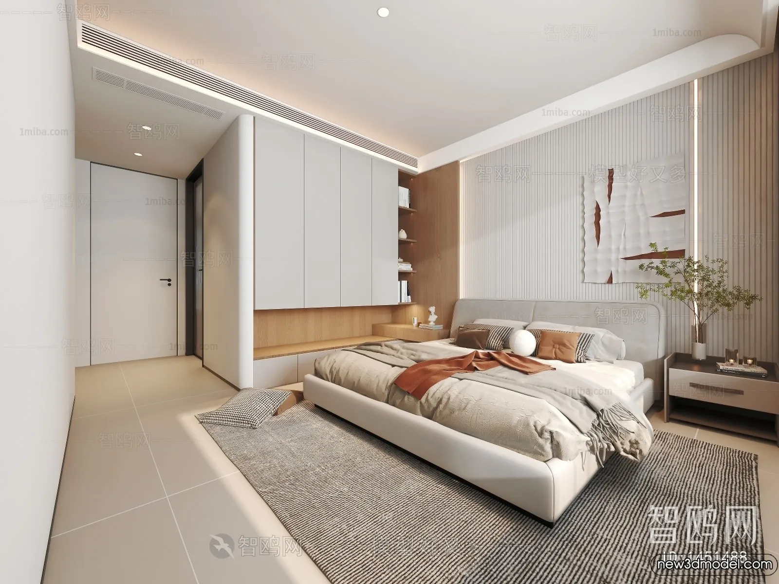 Bedroom – 3D Interior Scenes – Modern Style – 3D Models – 134