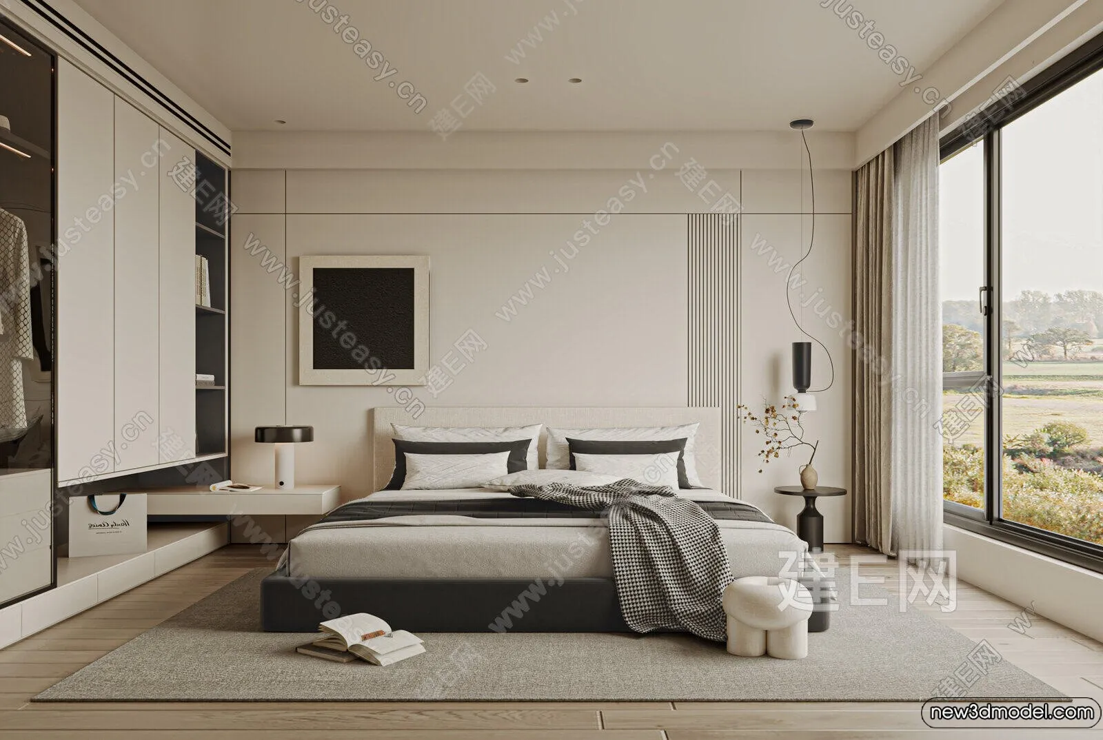 Bedroom – 3D Interior Scenes – Modern Style – 3D Models – 135