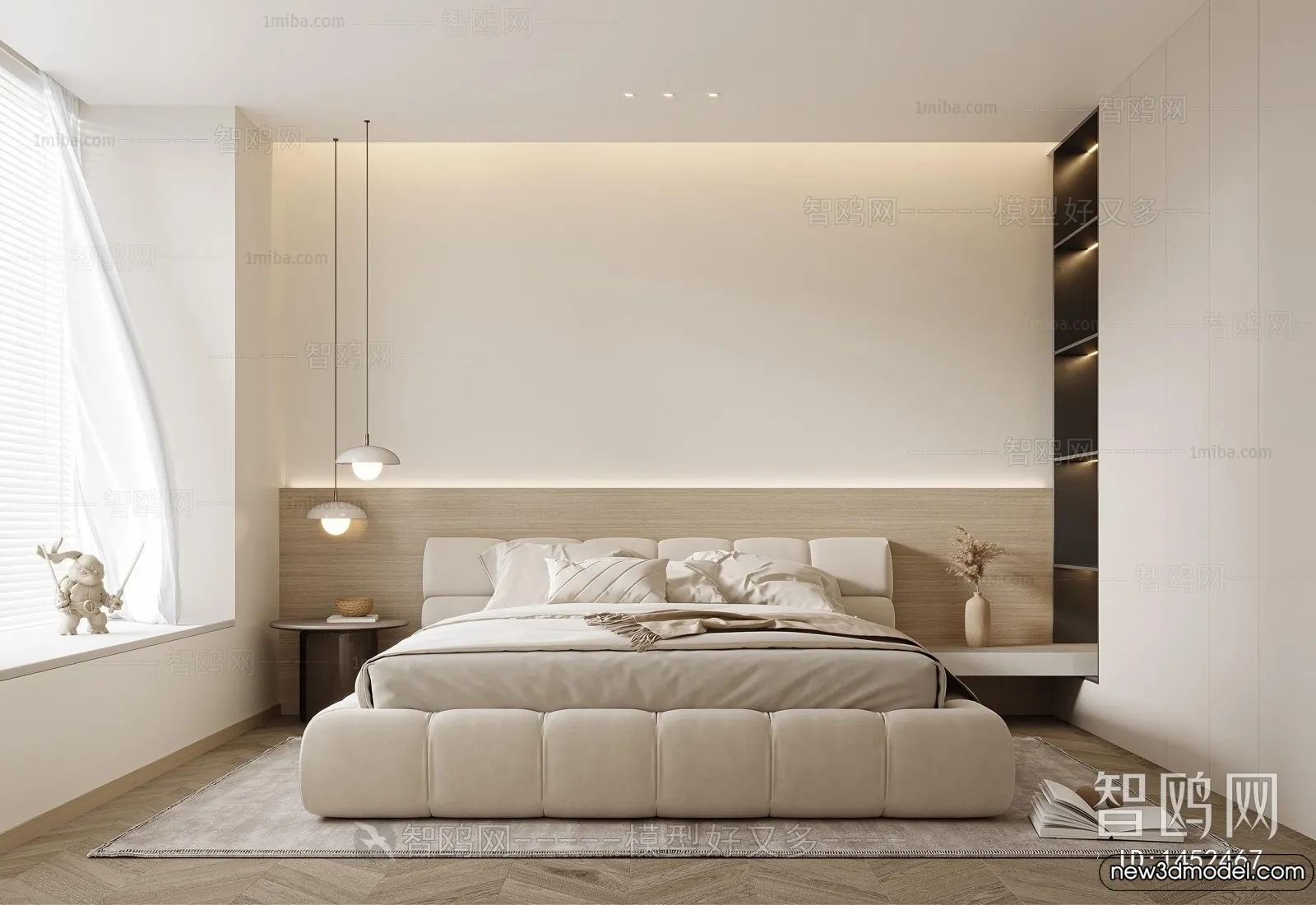 Bedroom – 3D Interior Scenes – Modern Style – 3D Models – 137