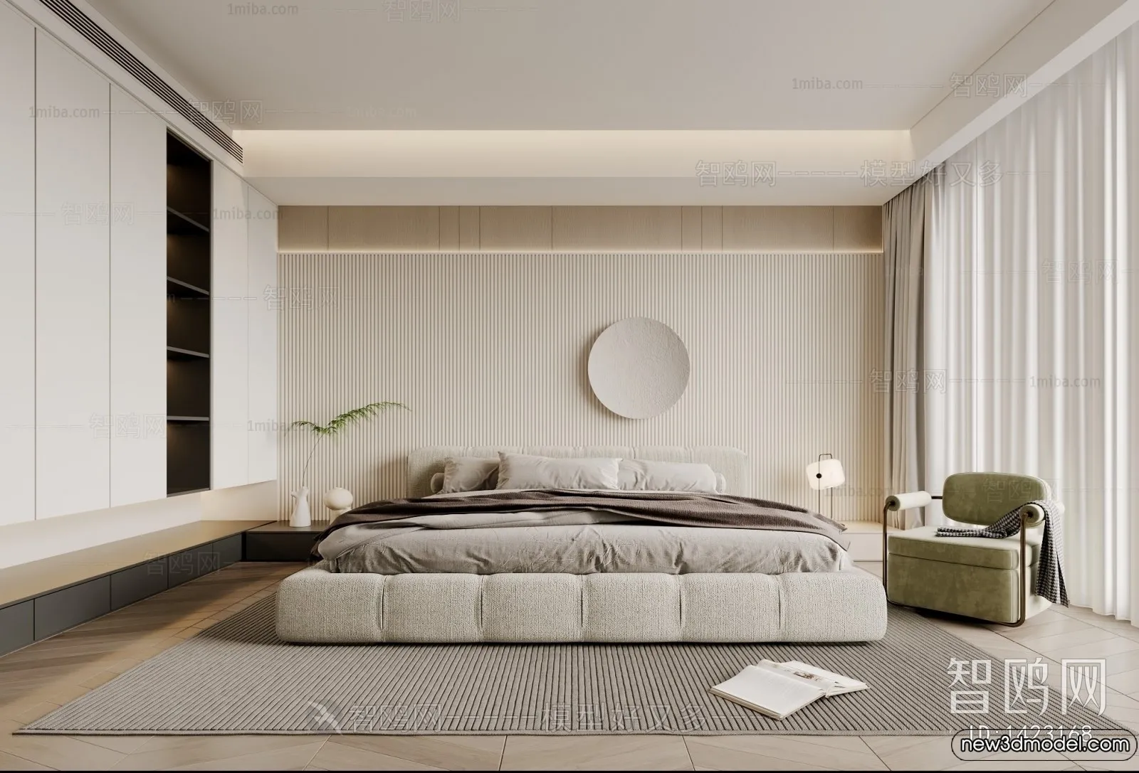 Bedroom – 3D Interior Scenes – Modern Style – 3D Models – 138