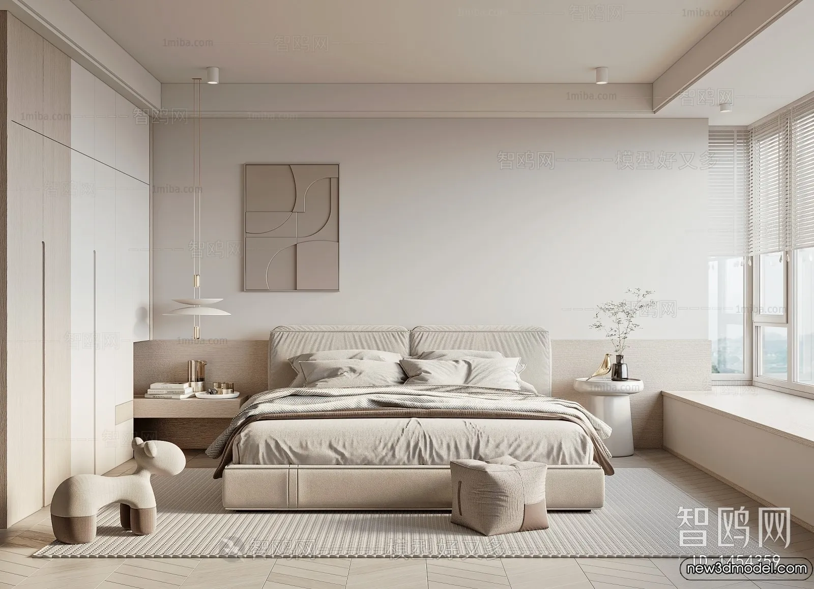 Bedroom – 3D Interior Scenes – Modern Style – 3D Models – 140