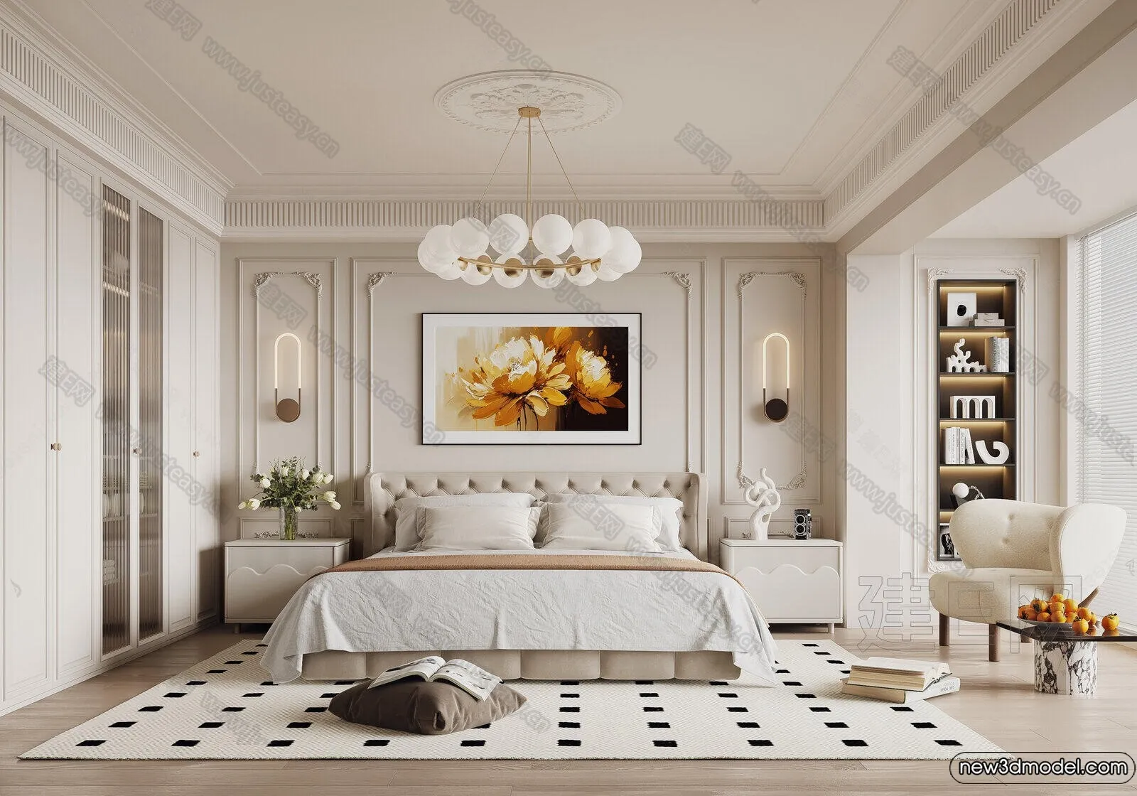 Bedroom – 3D Interior Scenes – Modern Style – 3D Models – 143