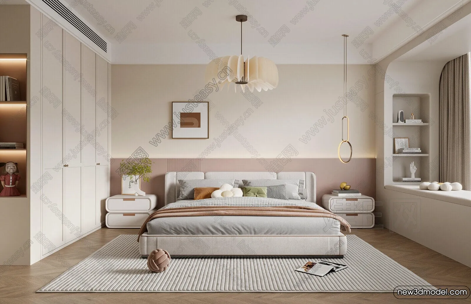 Bedroom – 3D Interior Scenes – Modern Style – 3D Models – 145