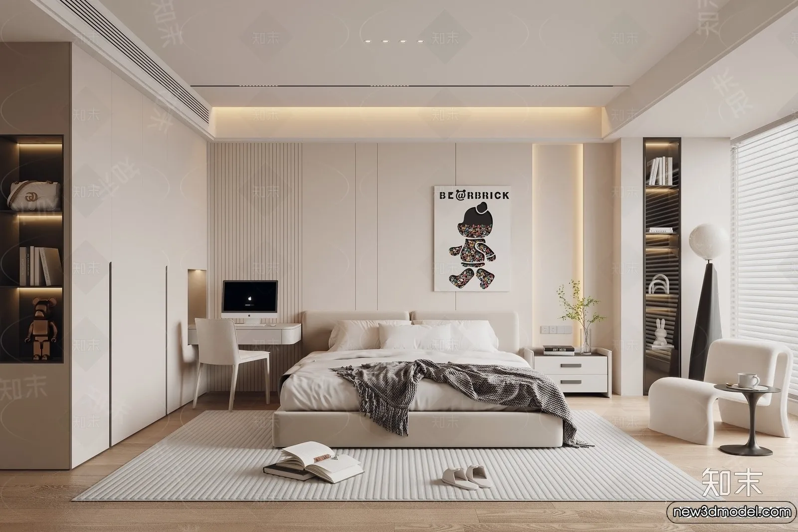 Bedroom – 3D Interior Scenes – Modern Style – 3D Models – 146