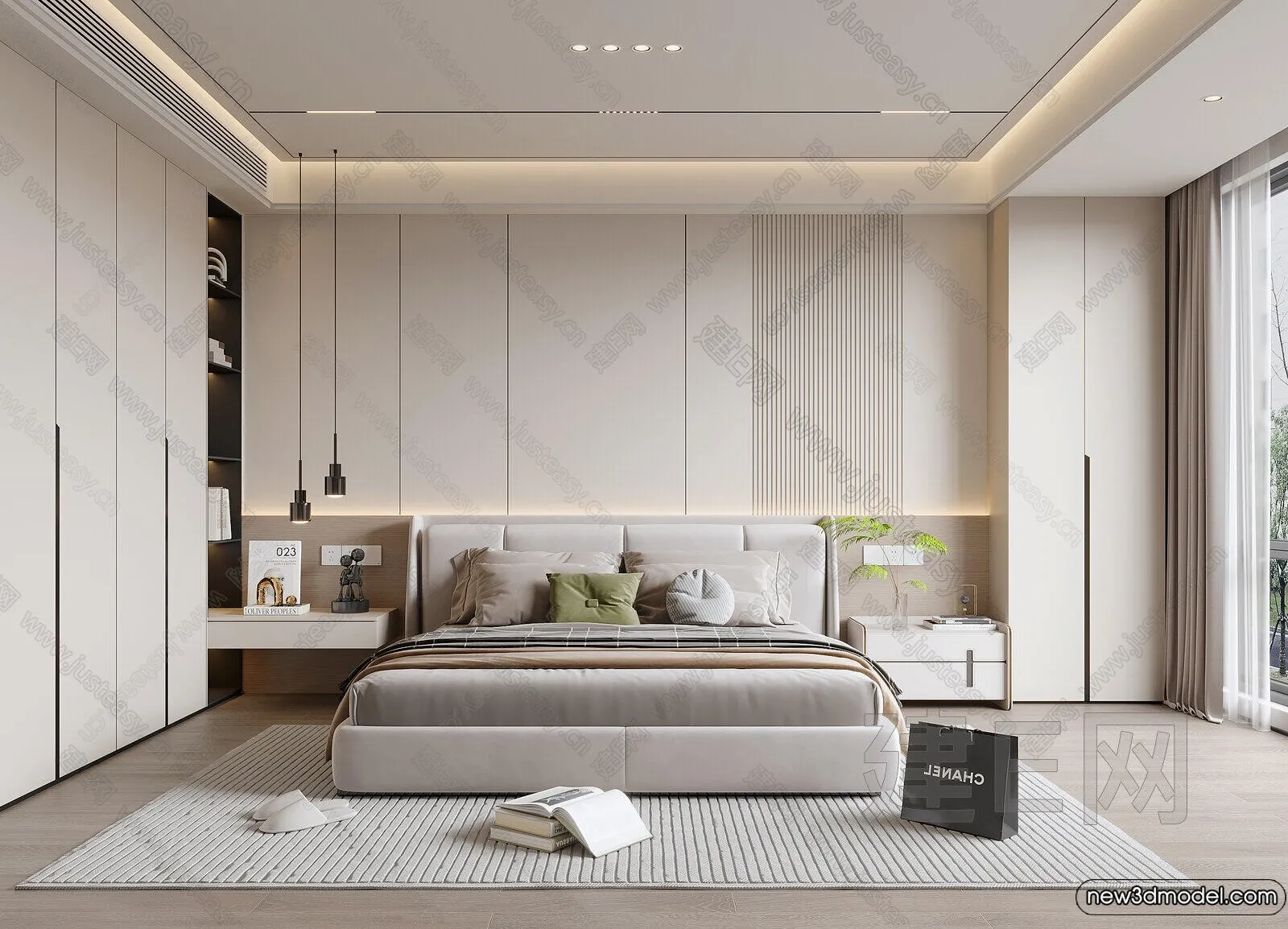 Bedroom – 3D Interior Scenes – Modern Style – 3D Models – 147