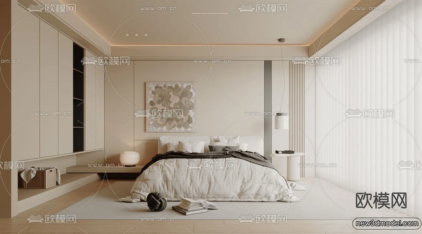 Bedroom – 3D Interior Scenes – Modern Style – 3D Models – 149