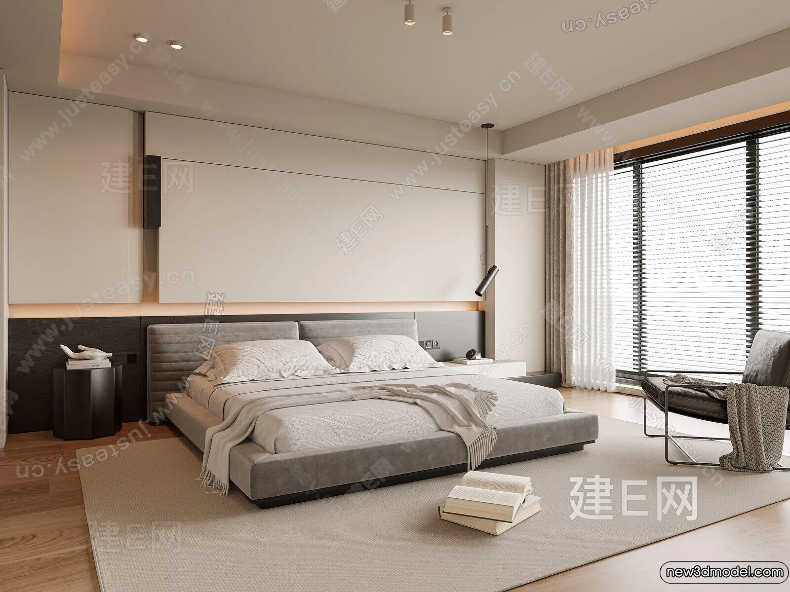 Bedroom – 3D Interior Scenes – Modern Style – 3D Models – 152