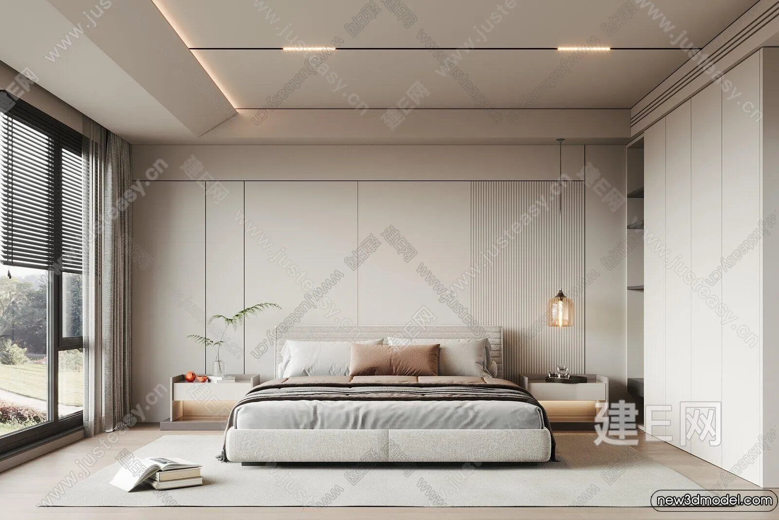 Bedroom – 3D Interior Scenes – Modern Style – 3D Models – 159