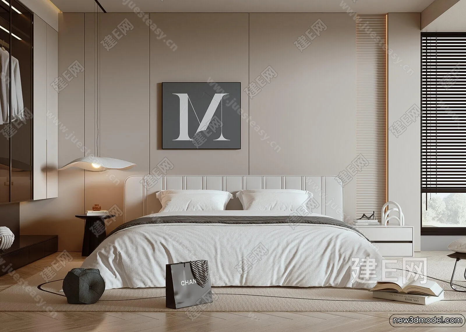 Bedroom – 3D Interior Scenes – Modern Style – 3D Models – 162