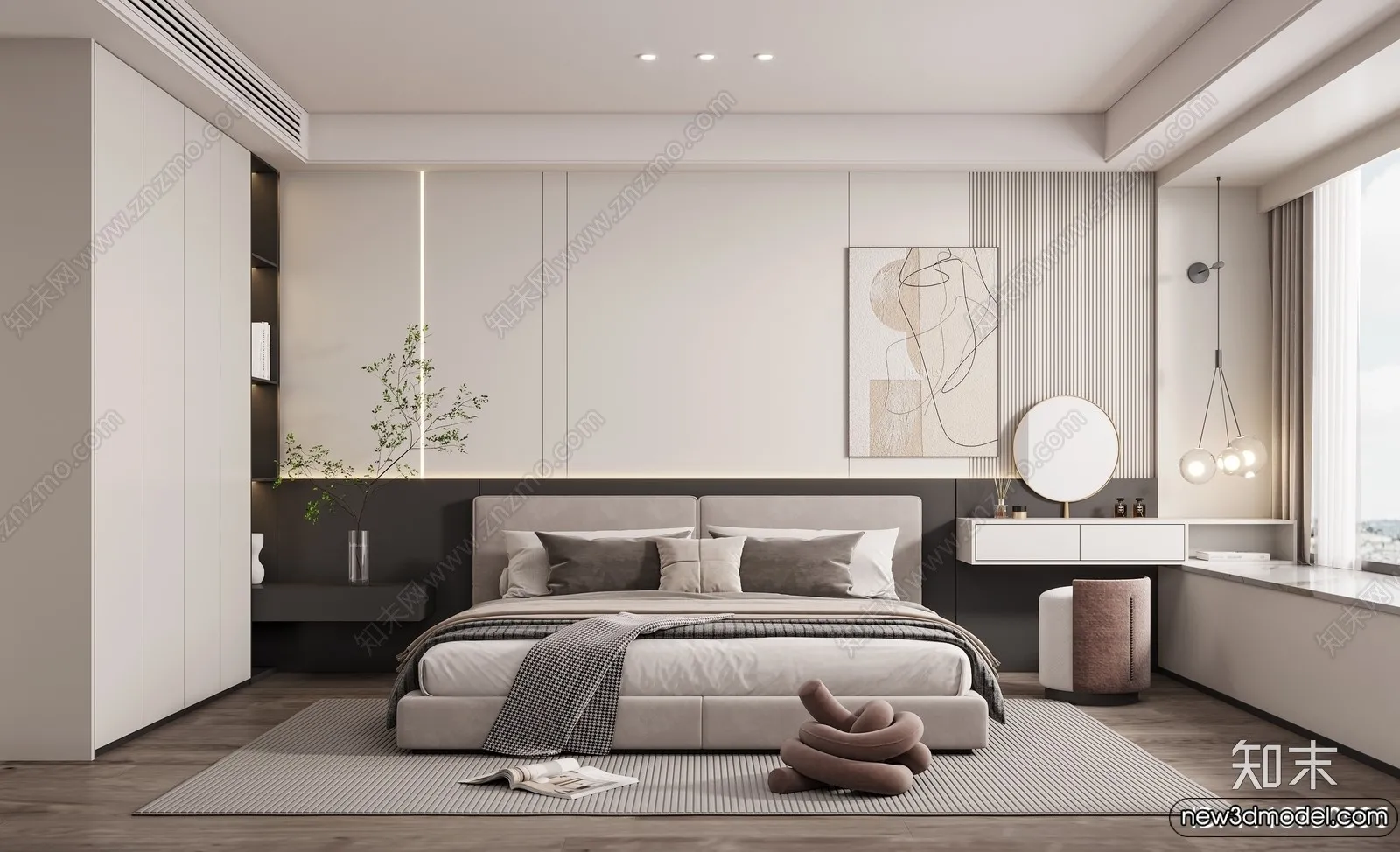 Bedroom – 3D Interior Scenes – Modern Style – 3D Models – 165