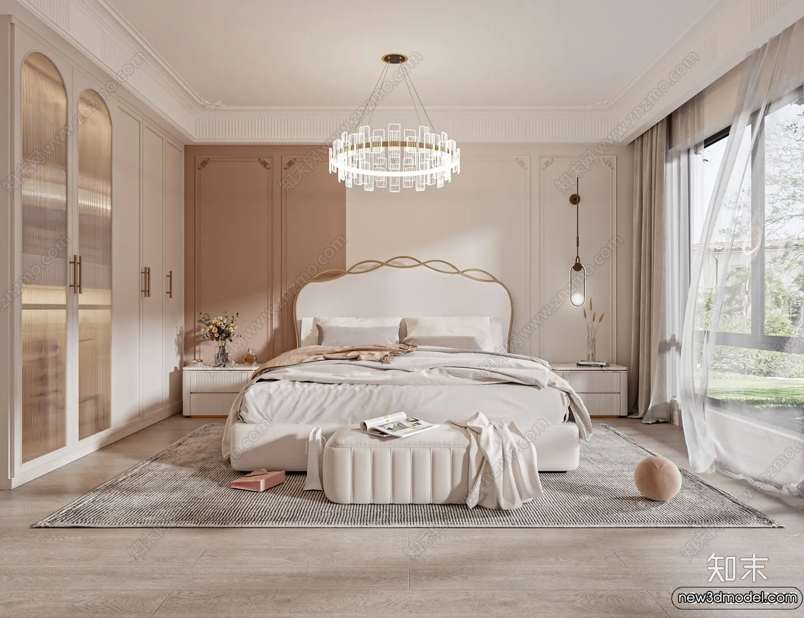 Bedroom – 3D Interior Scenes – Modern Style – 3D Models – 166