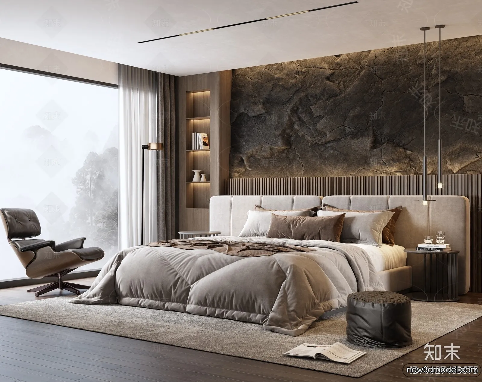 Bedroom – 3D Interior Scenes – Modern Style – 3D Models – 168