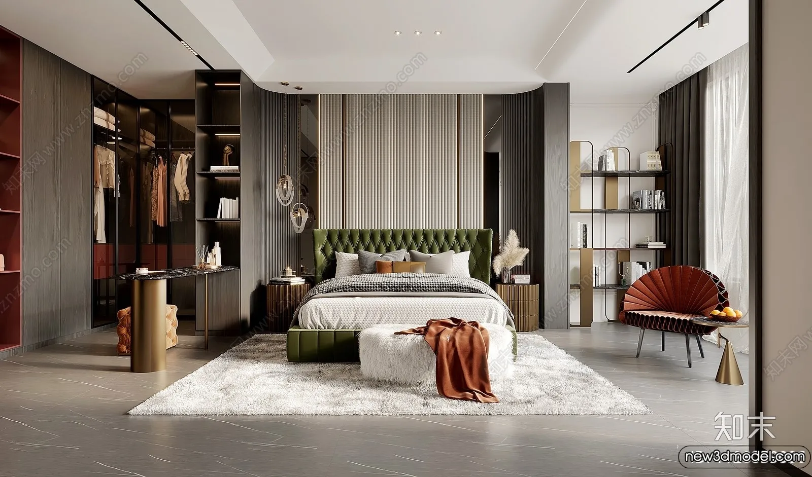 Bedroom – 3D Interior Scenes – Modern Style – 3D Models – 169