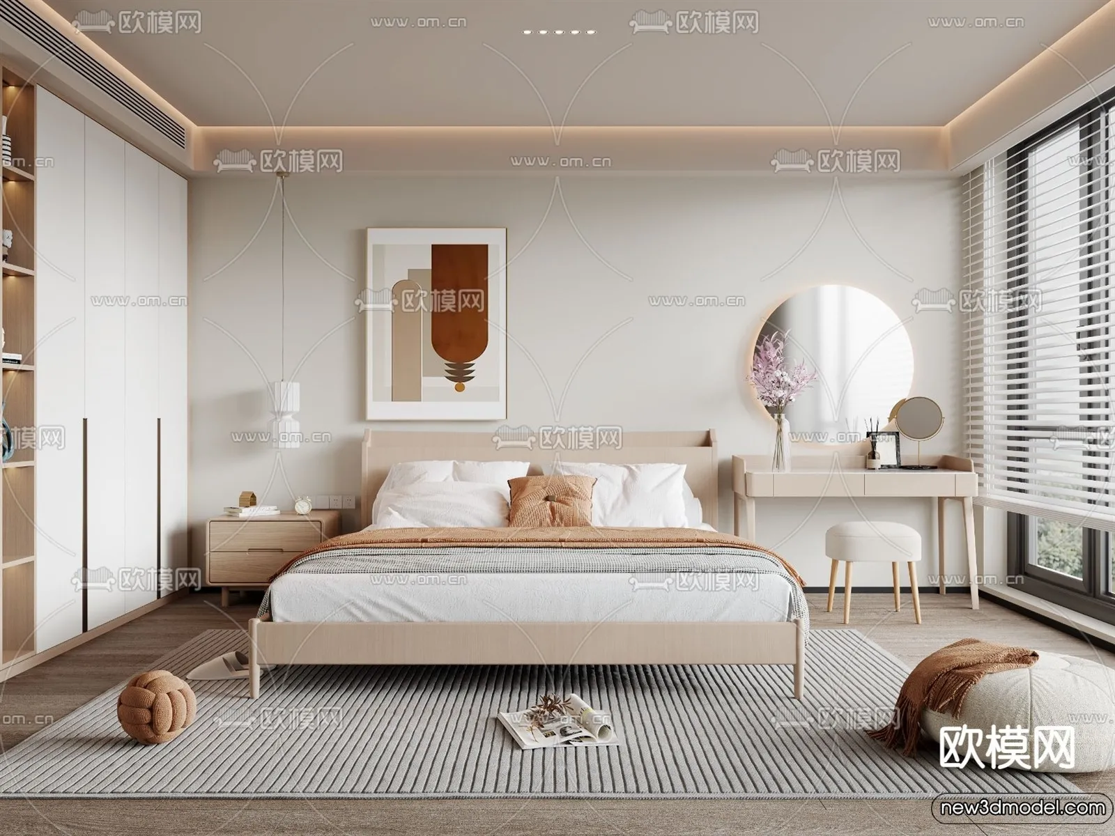 Bedroom – 3D Interior Scenes – Modern Style – 3D Models – 171