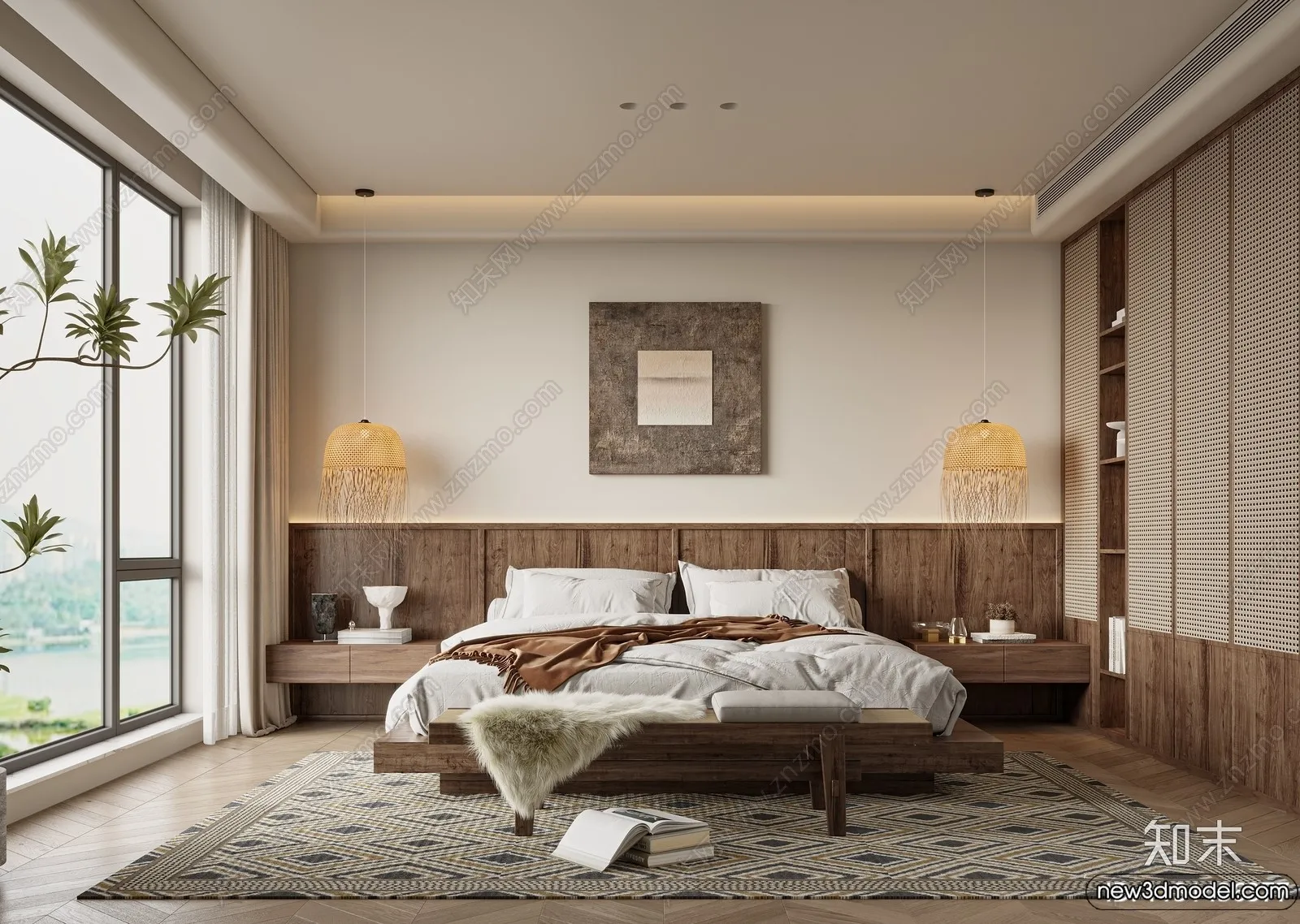 Bedroom – 3D Interior Scenes – Modern Style – 3D Models – 172