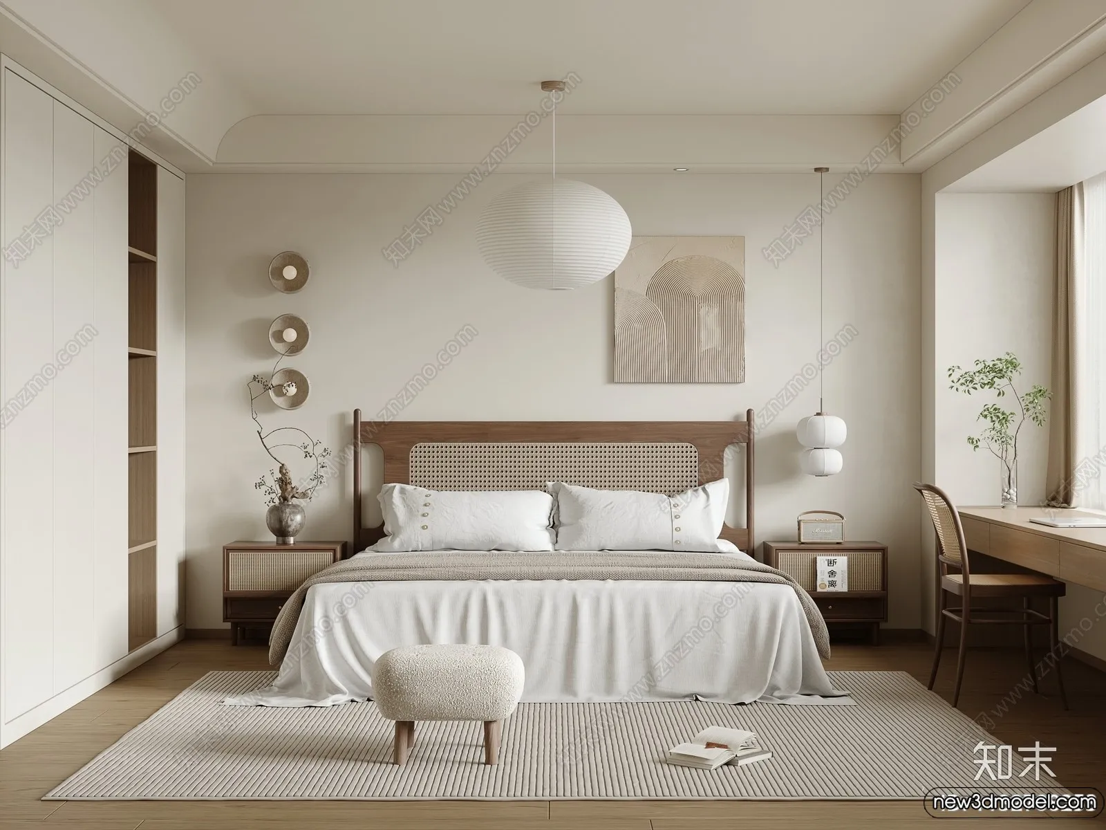 Bedroom – 3D Interior Scenes – Modern Style – 3D Models – 173