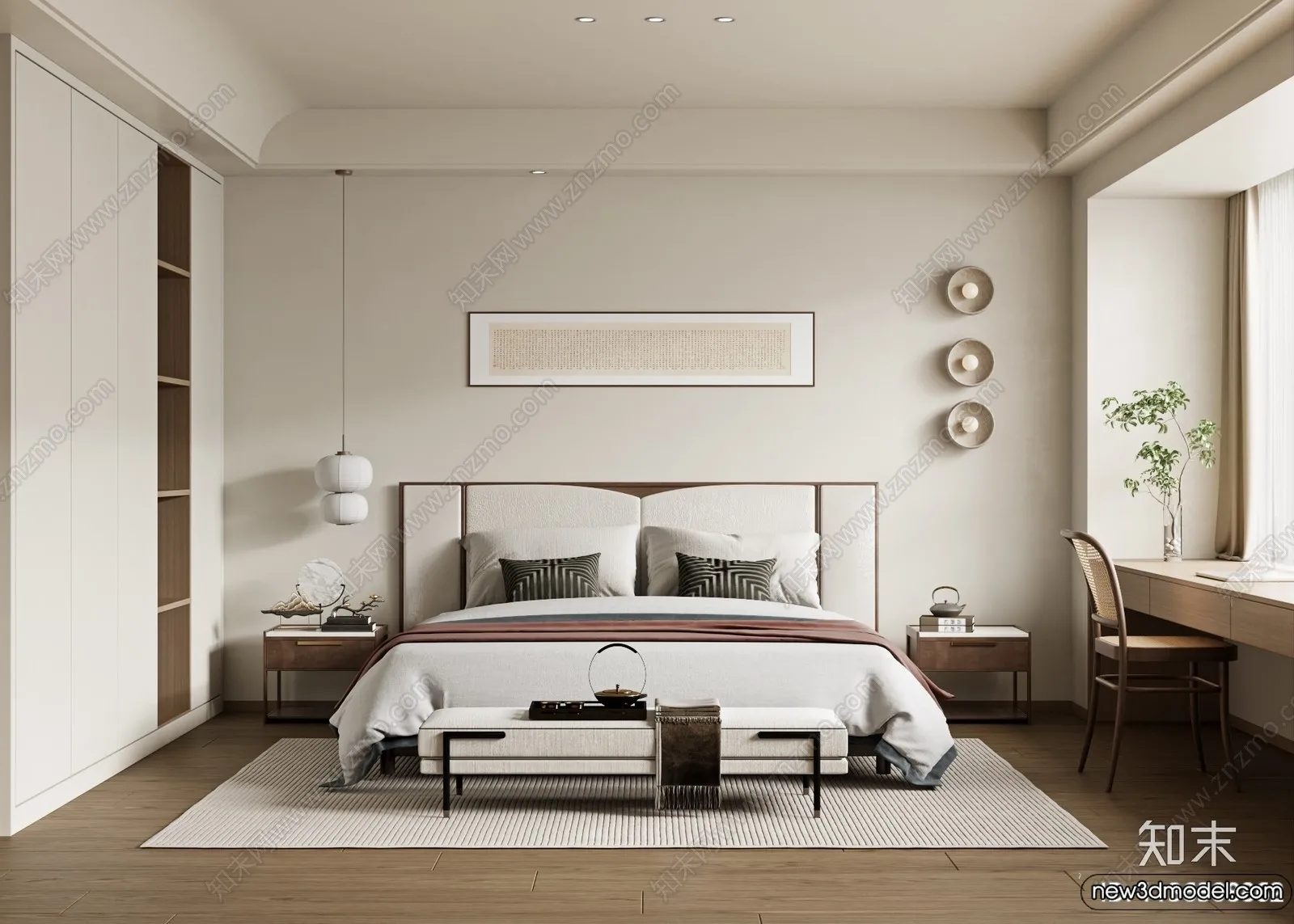 Bedroom – 3D Interior Scenes – Modern Style – 3D Models – 177