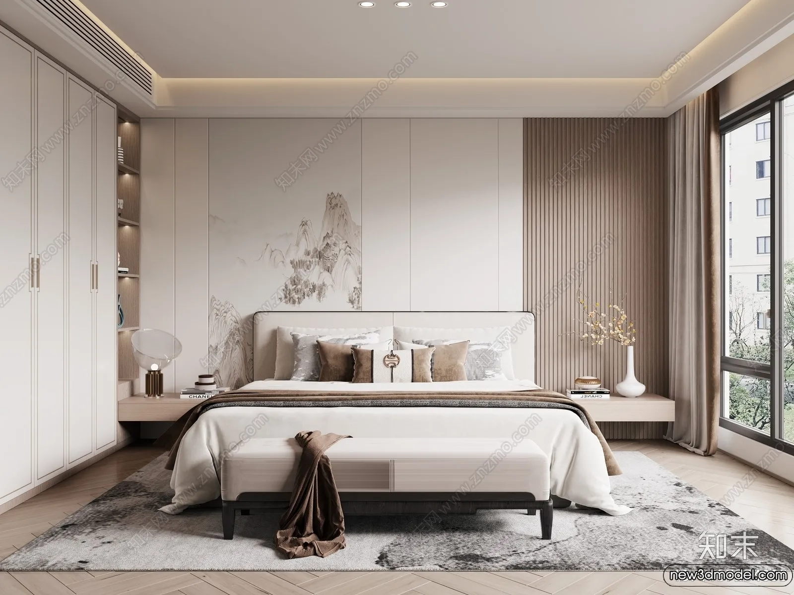 Bedroom – 3D Interior Scenes – Modern Style – 3D Models – 179