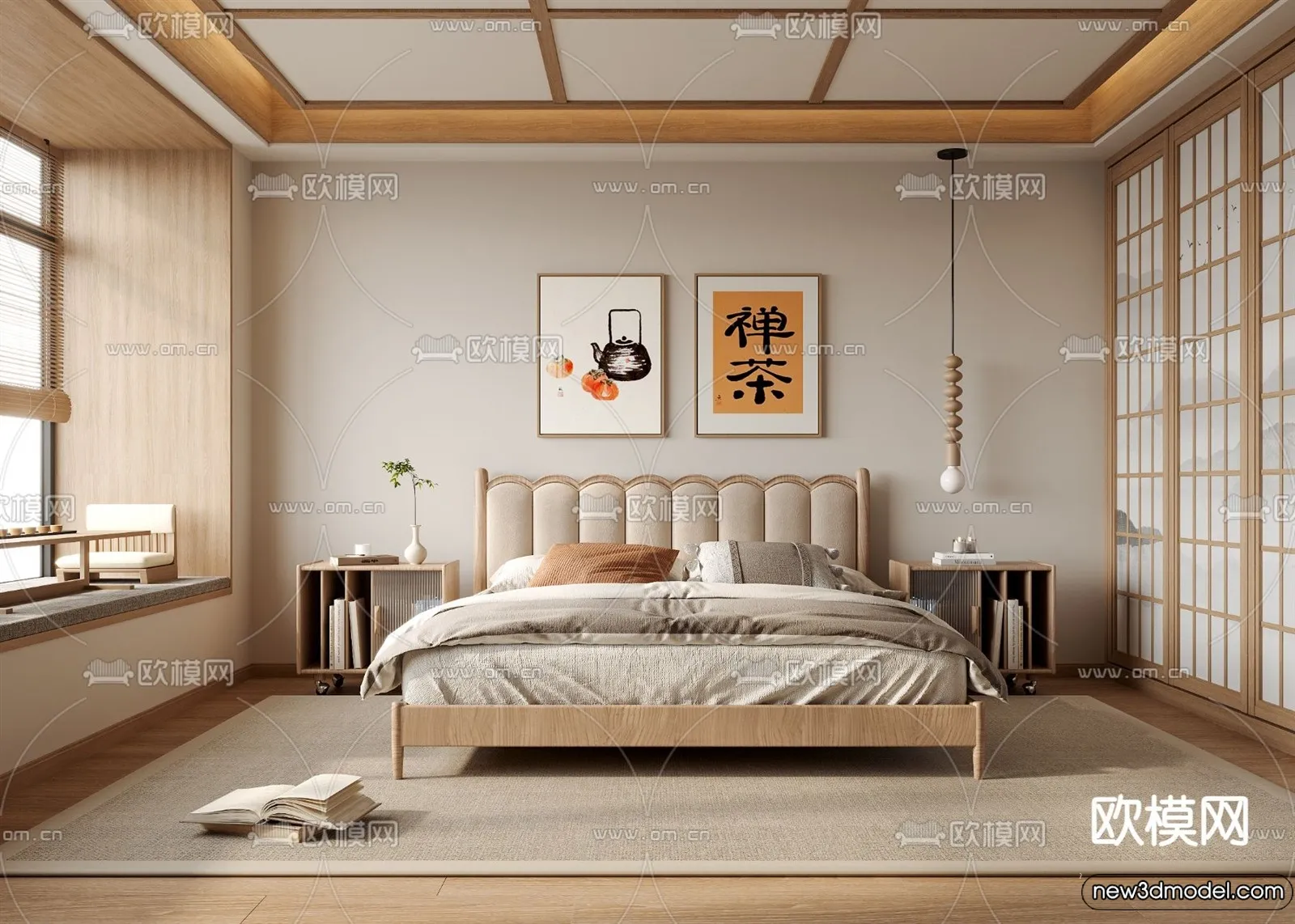 Bedroom – 3D Interior Scenes – Modern Style – 3D Models – 183