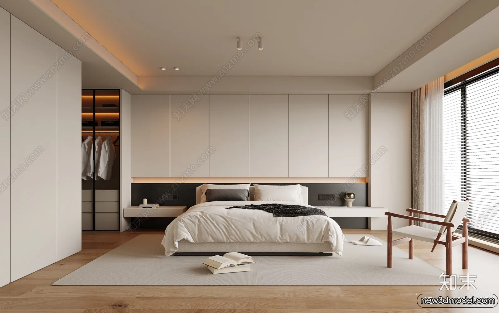 Bedroom – 3D Interior Scenes – Modern Style – 3D Models – 186