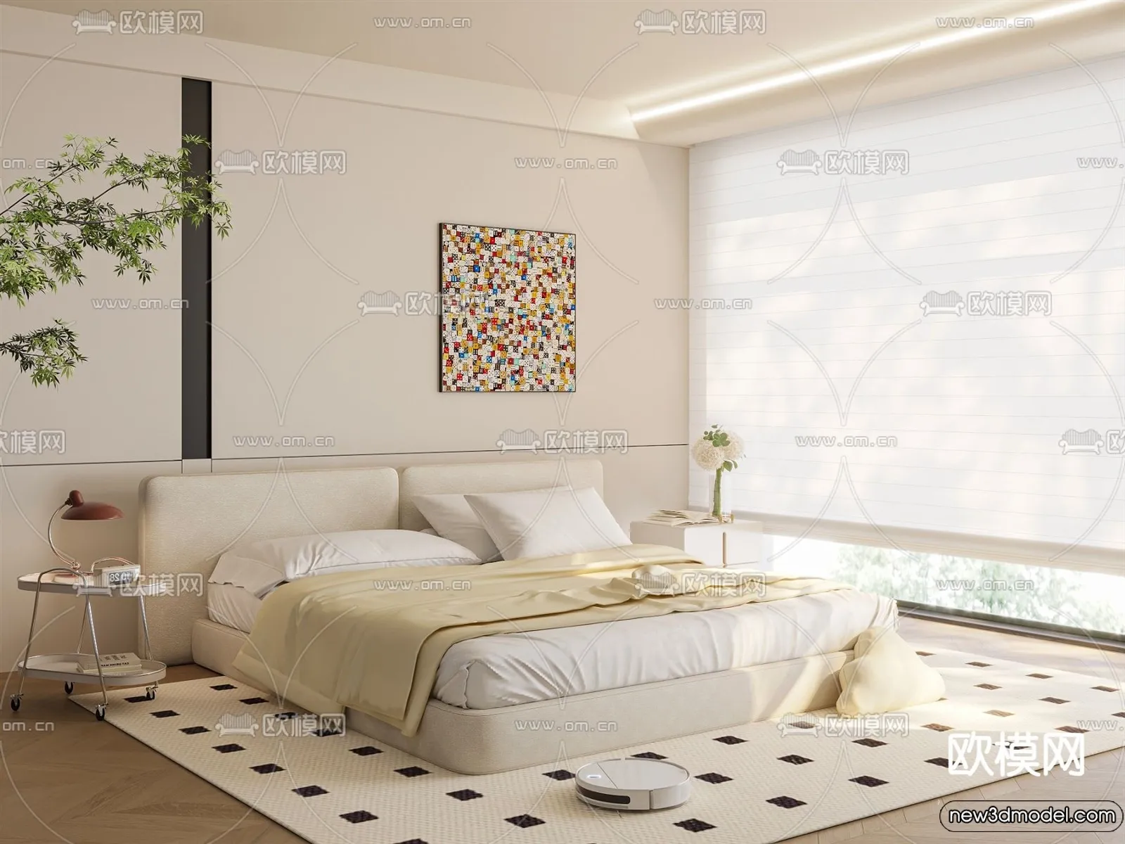 Bedroom – 3D Interior Scenes – Modern Style – 3D Models – 190