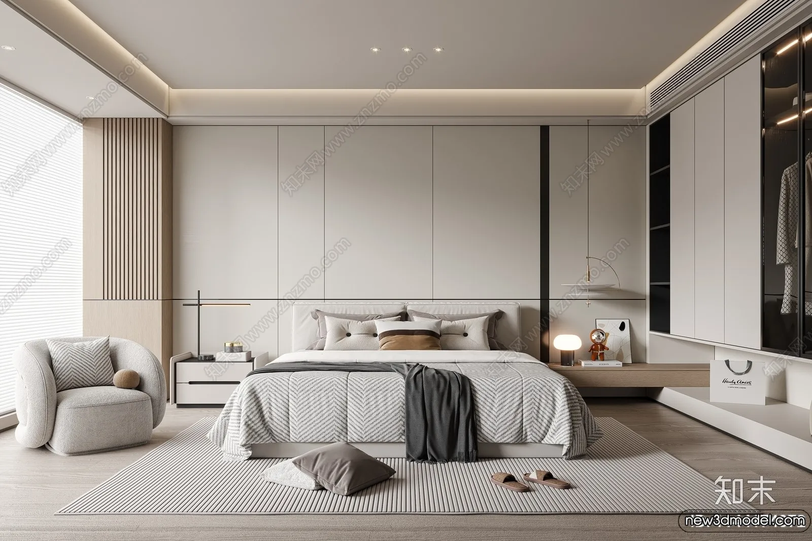 Bedroom – 3D Interior Scenes – Modern Style – 3D Models – 192