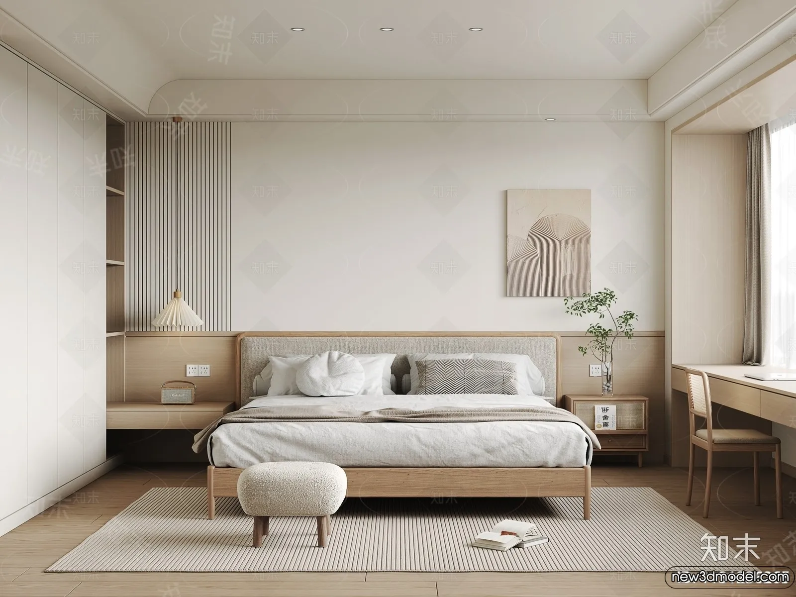 Bedroom – 3D Interior Scenes – Modern Style – 3D Models – 193