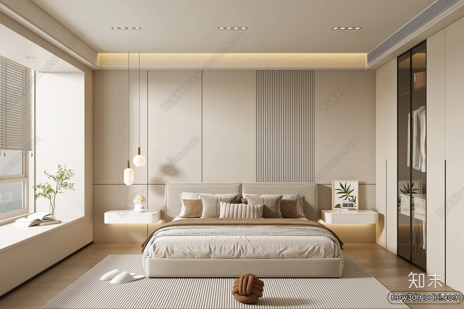 Bedroom – 3D Interior Scenes – Modern Style – 3D Models – 194