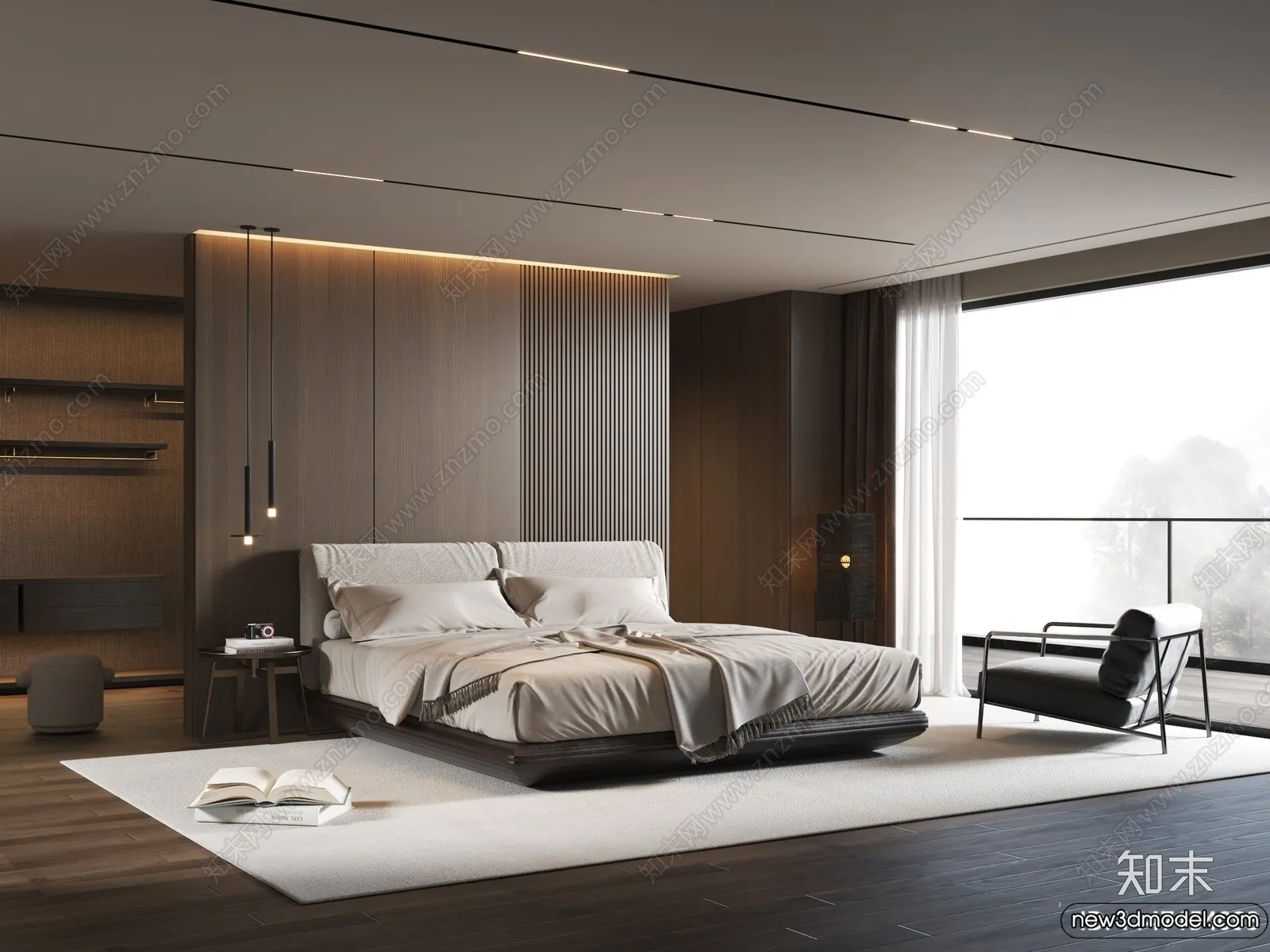 Bedroom – 3D Interior Scenes – Modern Style – 3D Models – 200