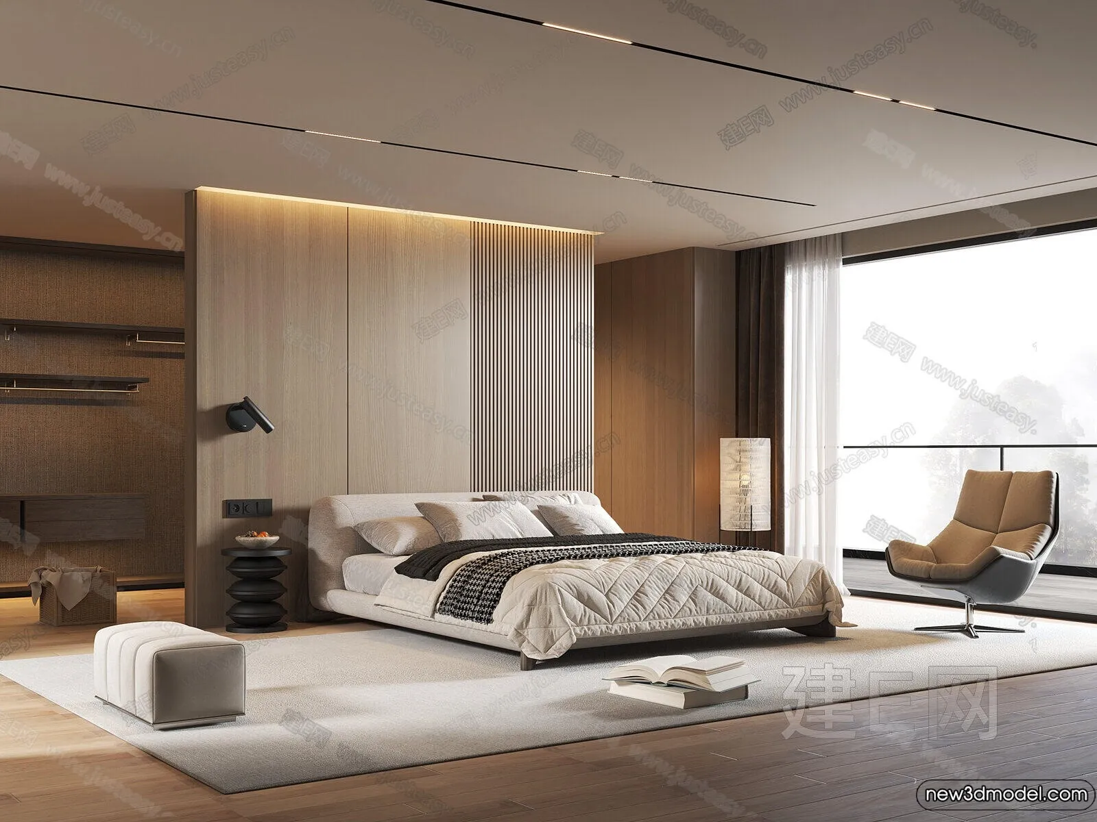 Bedroom – 3D Interior Scenes – Modern Style – 3D Models – 201