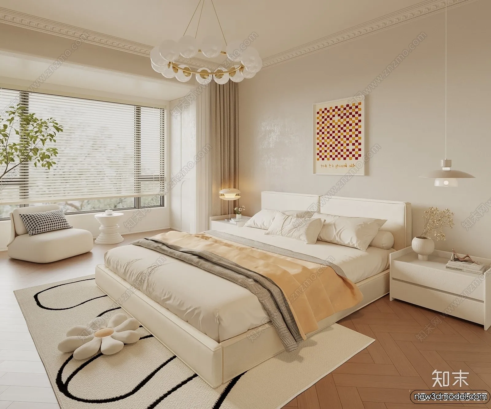 Bedroom – 3D Interior Scenes – Modern Style – 3D Models – 202