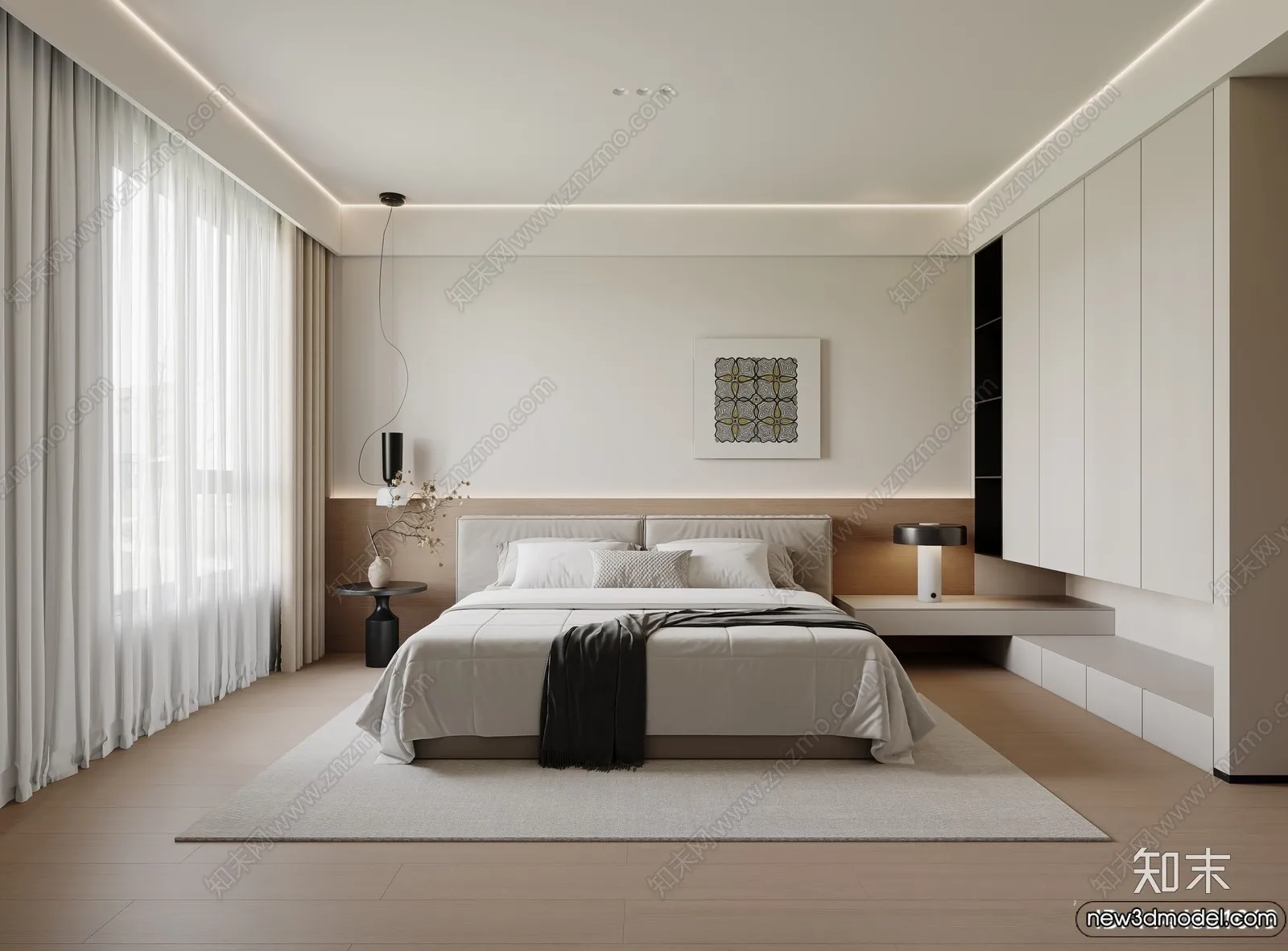 Bedroom – 3D Interior Scenes – Modern Style – 3D Models – 203