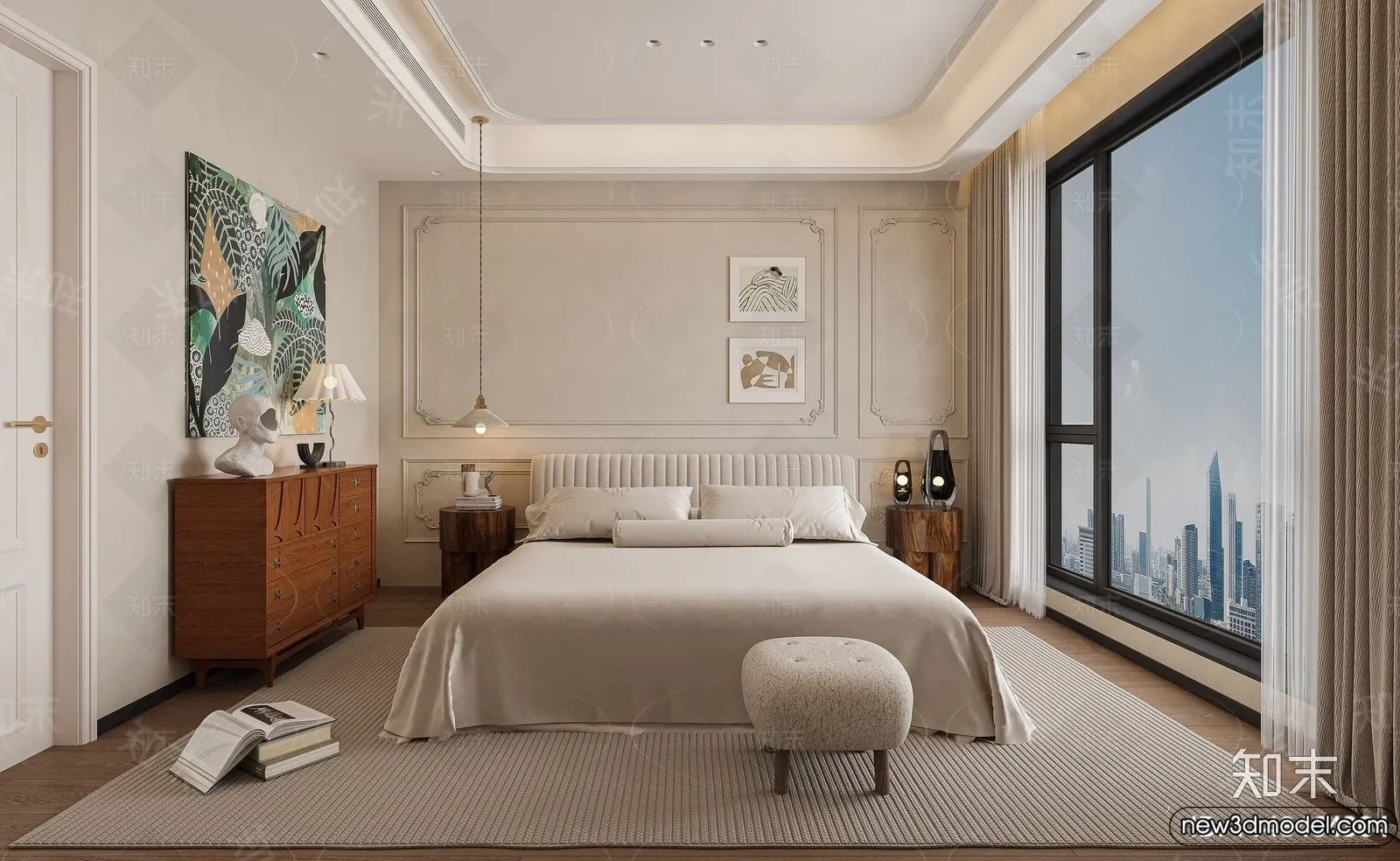 Bedroom – 3D Interior Scenes – Modern Style – 3D Models – 206