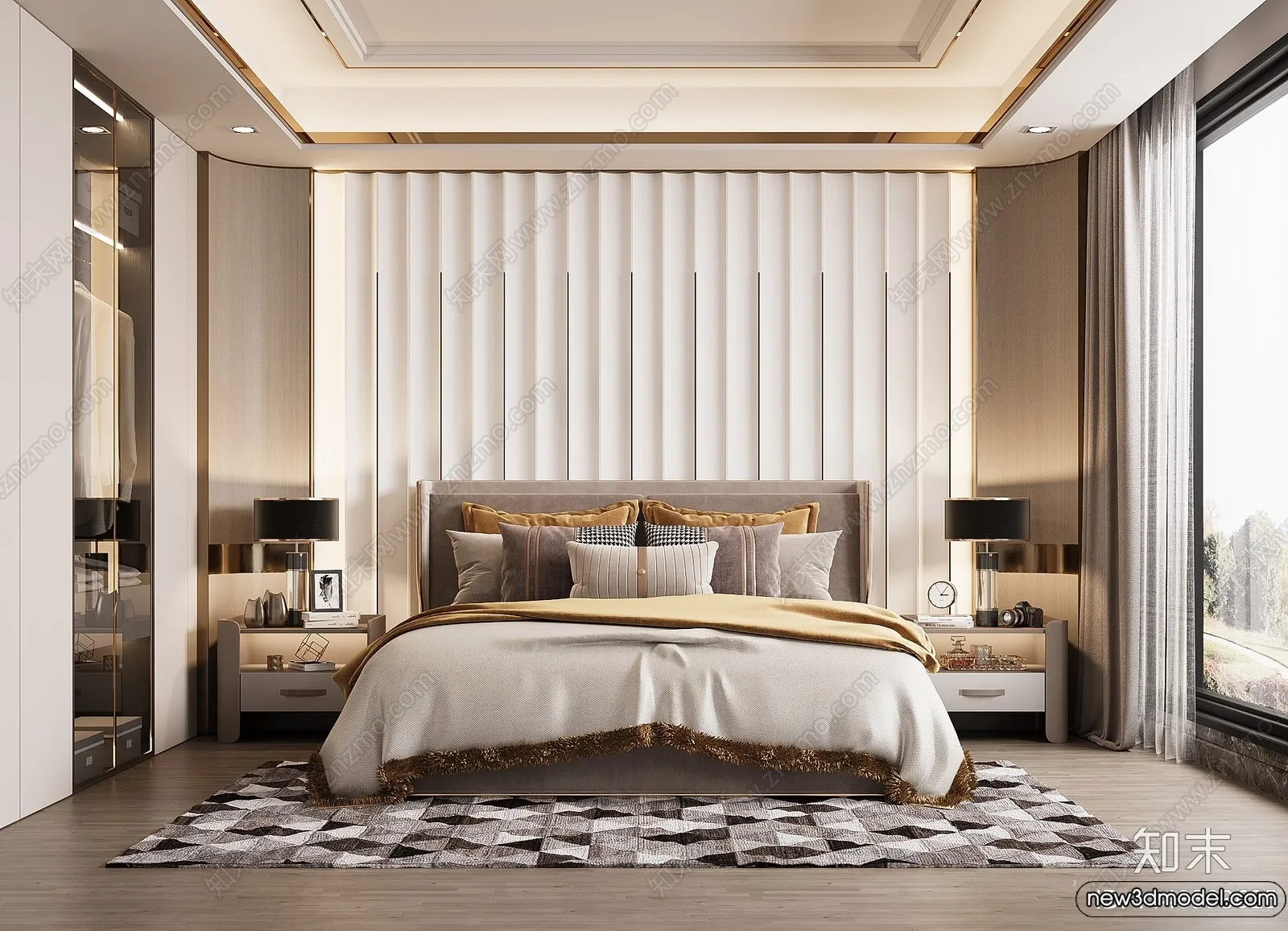 Bedroom – 3D Interior Scenes – Modern Style – 3D Models – 207