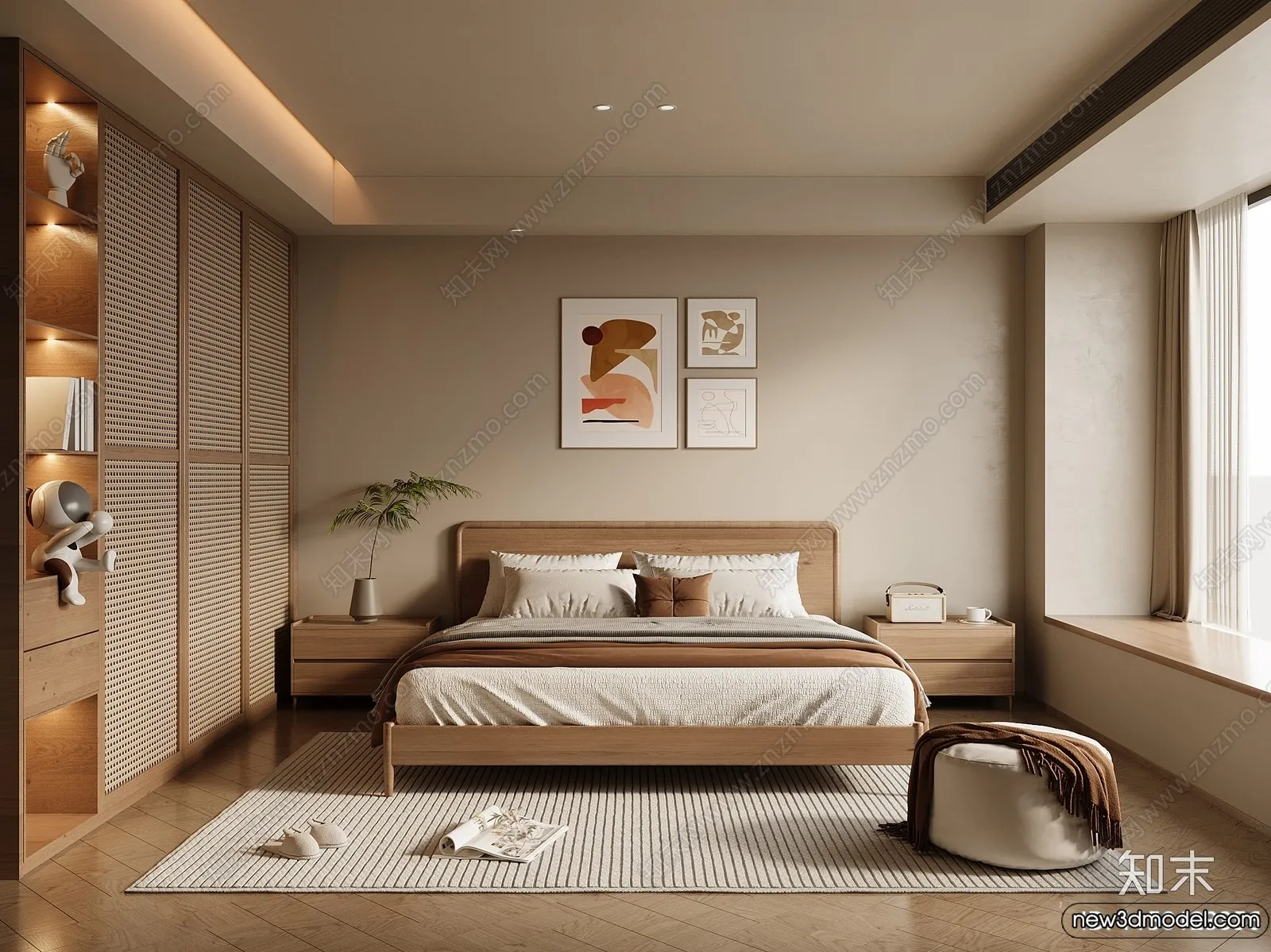 Bedroom – 3D Interior Scenes – Modern Style – 3D Models – 209