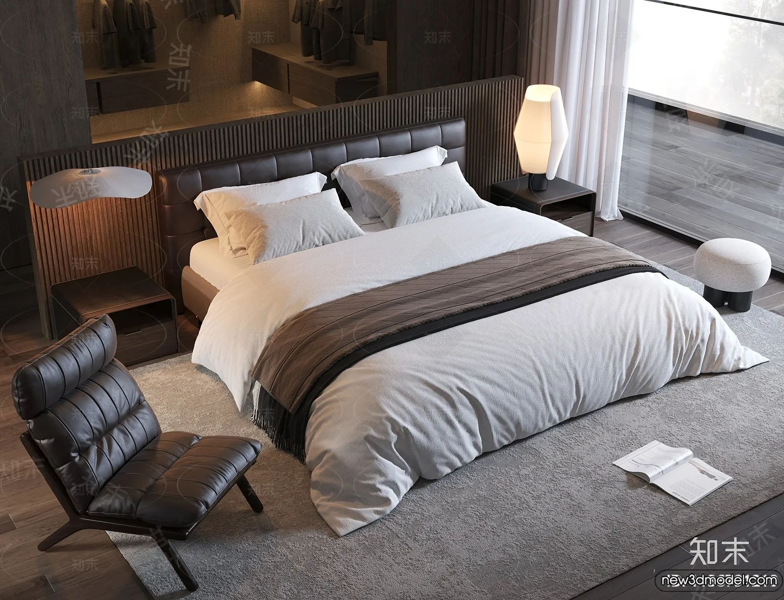 Bedroom – 3D Interior Scenes – Modern Style – 3D Models – 217