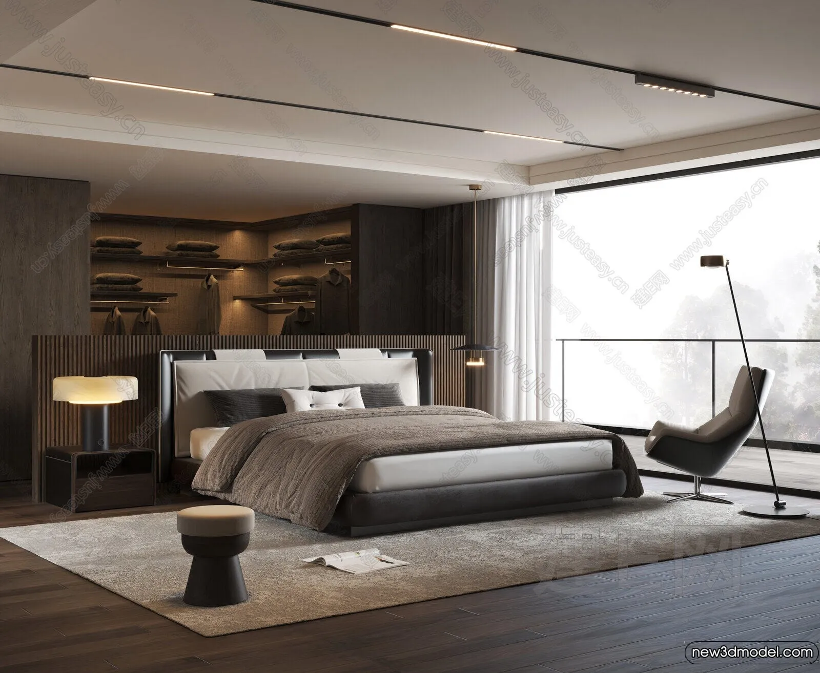 Bedroom – 3D Interior Scenes – Modern Style – 3D Models – 218