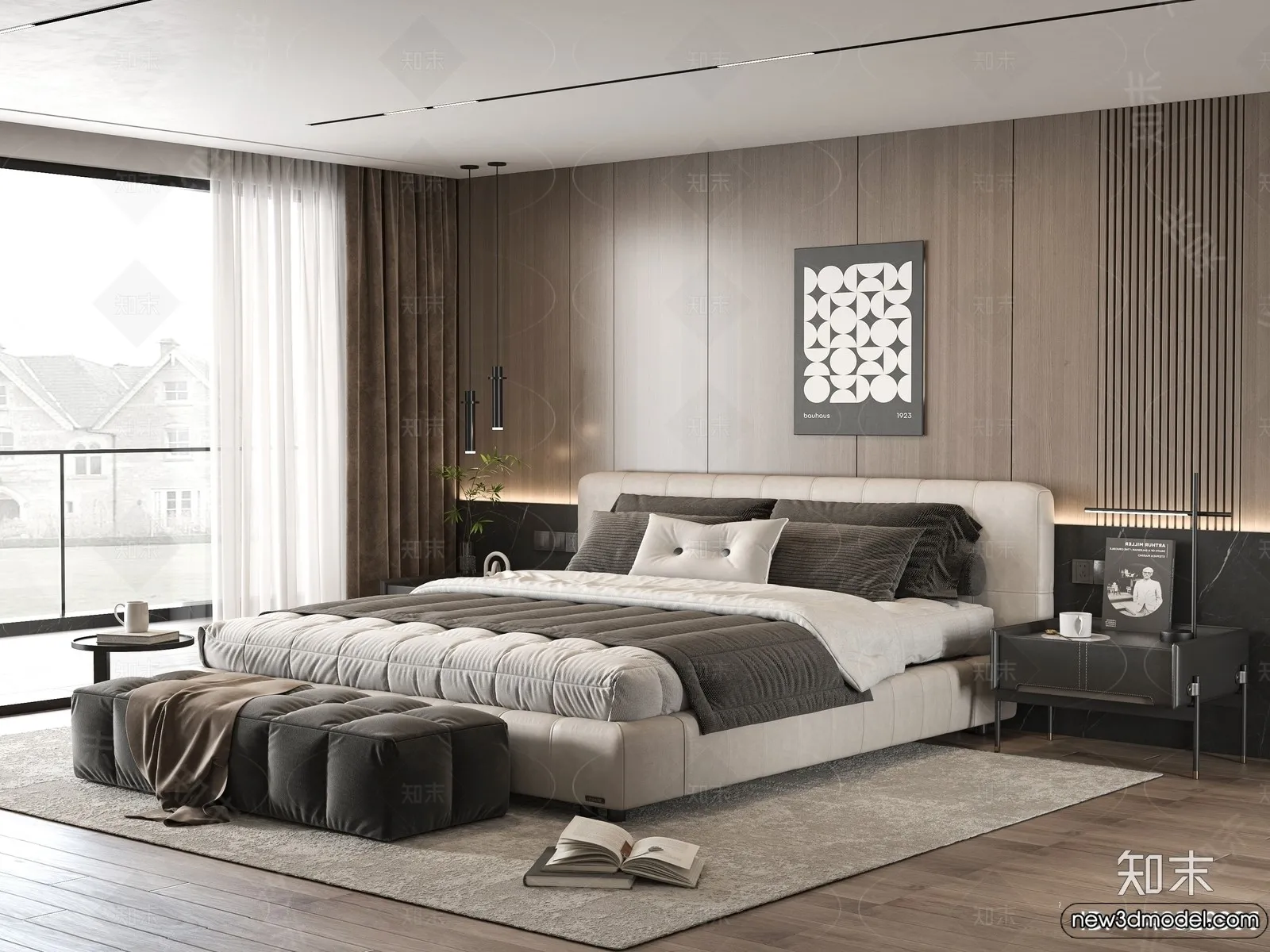 Bedroom – 3D Interior Scenes – Modern Style – 3D Models – 219