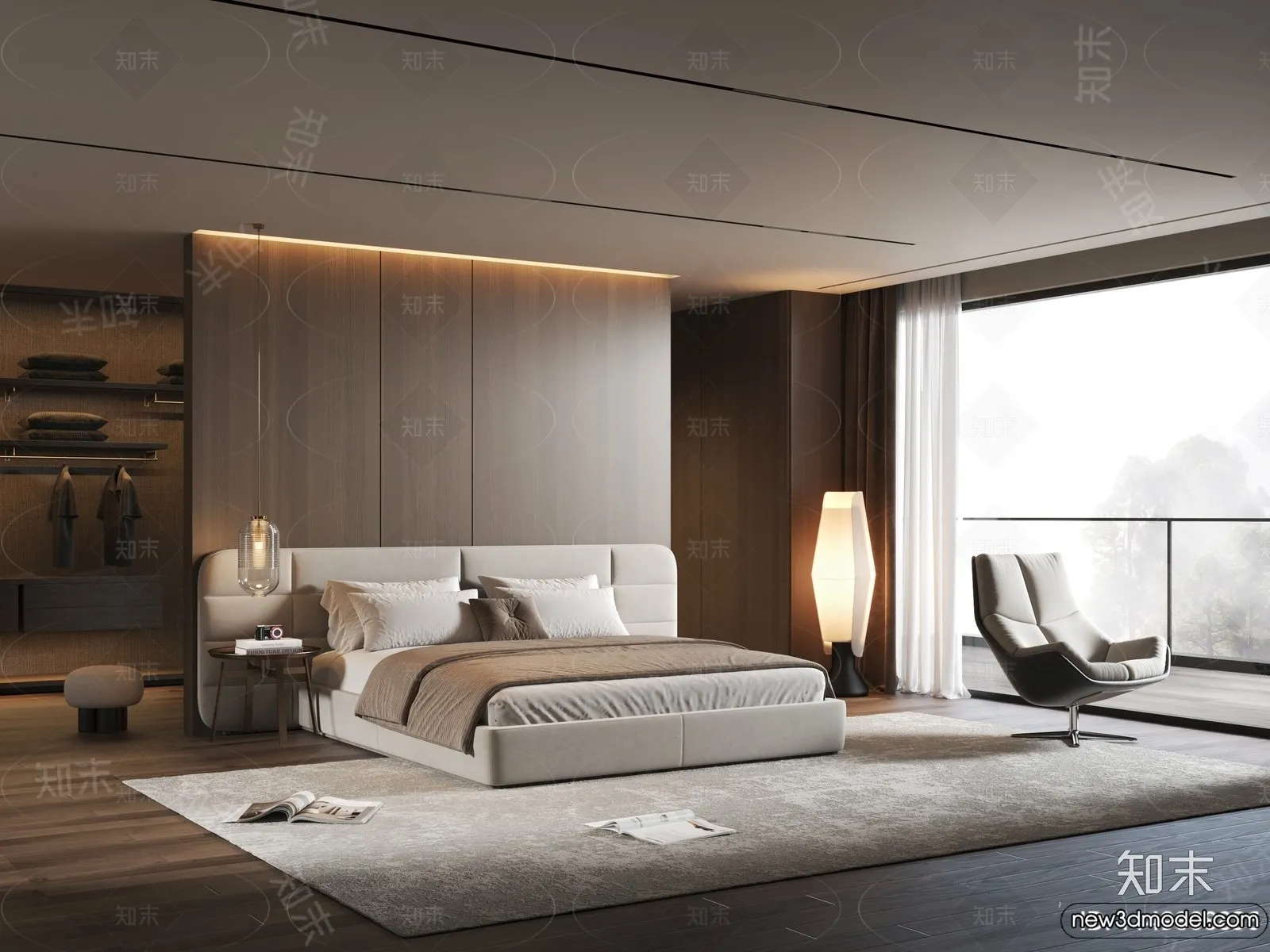 Bedroom – 3D Interior Scenes – Modern Style – 3D Models – 220